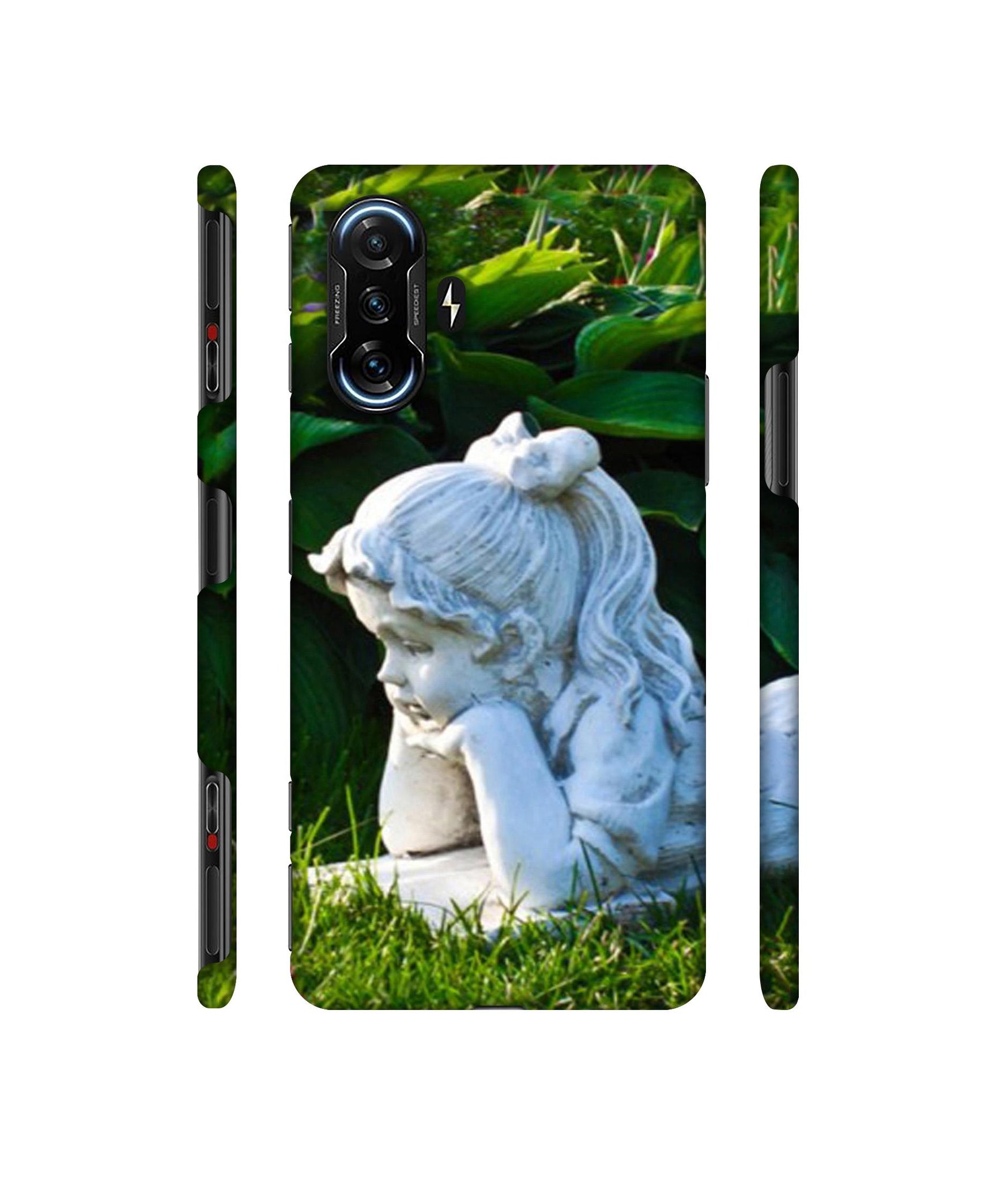 Statue of Girl Designer Hard Back Cover for Mi Poco F3 GT