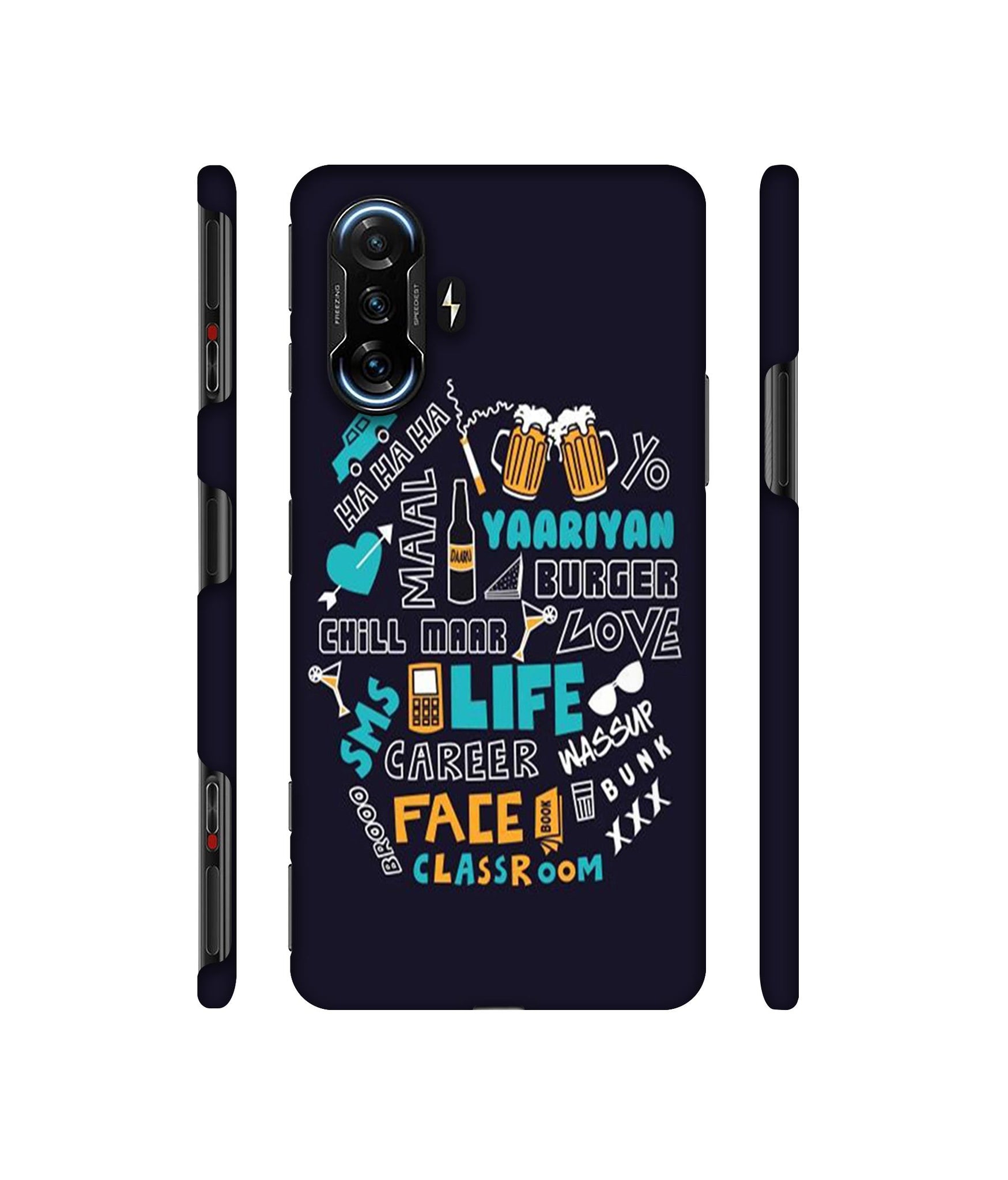 Funny Quote Designer Hard Back Cover for Mi Poco F3 GT