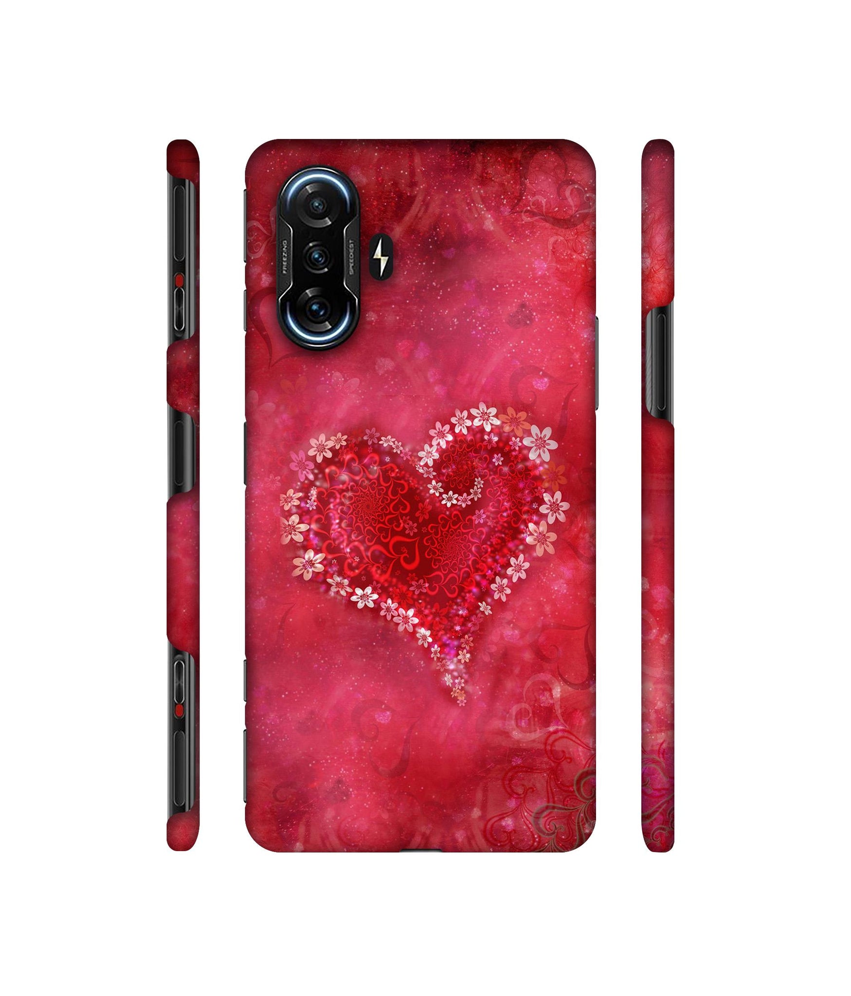 Heart Designer Hard Back Cover for Mi Poco F3 GT