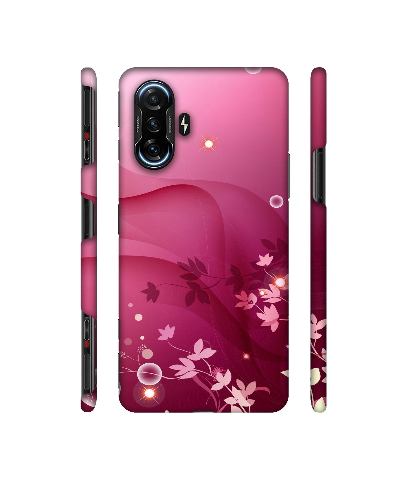 Pink Abstract Designer Hard Back Cover for Mi Poco F3 GT