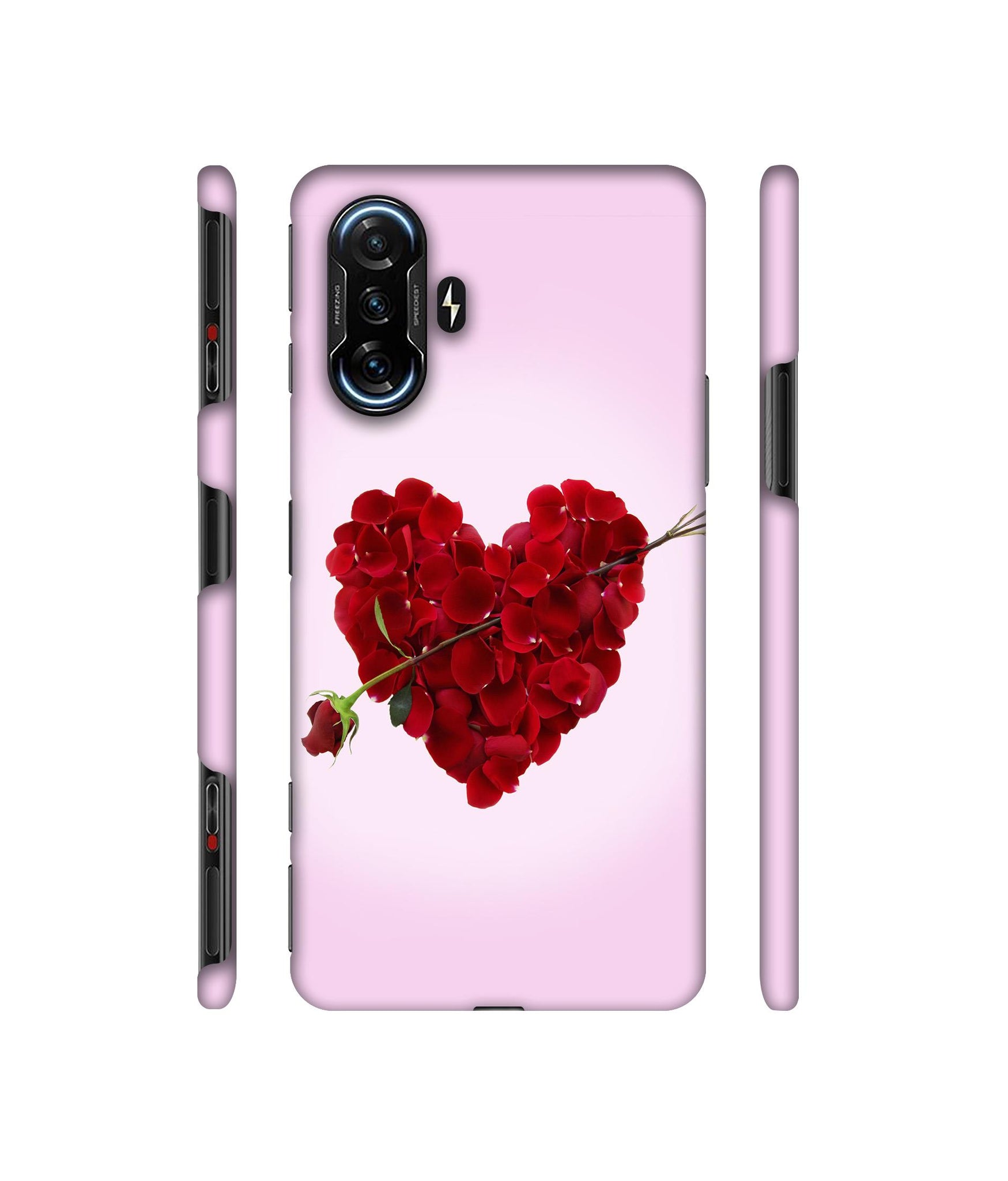 Heart Flower Designer Hard Back Cover for Mi Poco F3 GT
