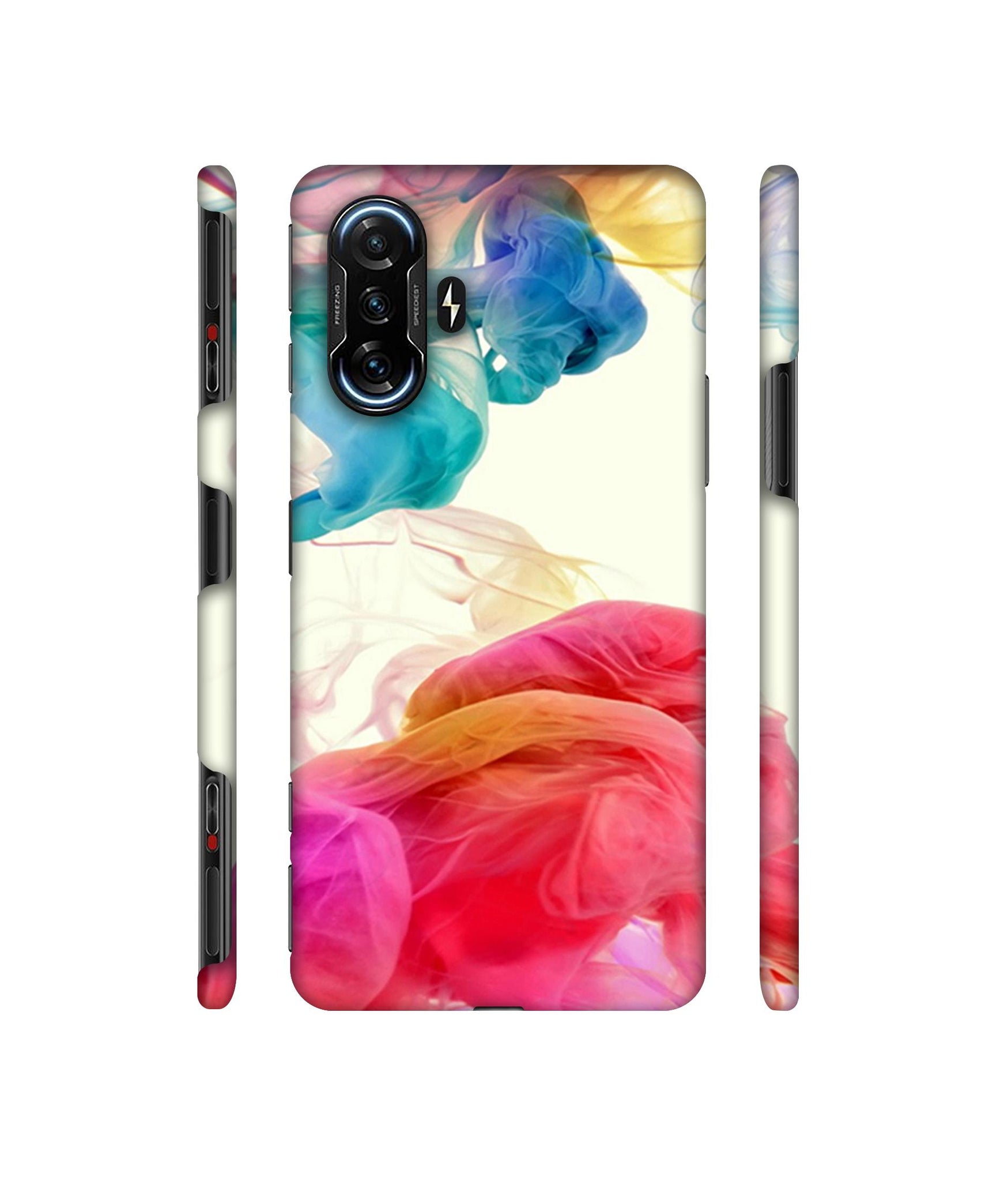 Colored Smoke Designer Hard Back Cover for Mi Poco F3 GT