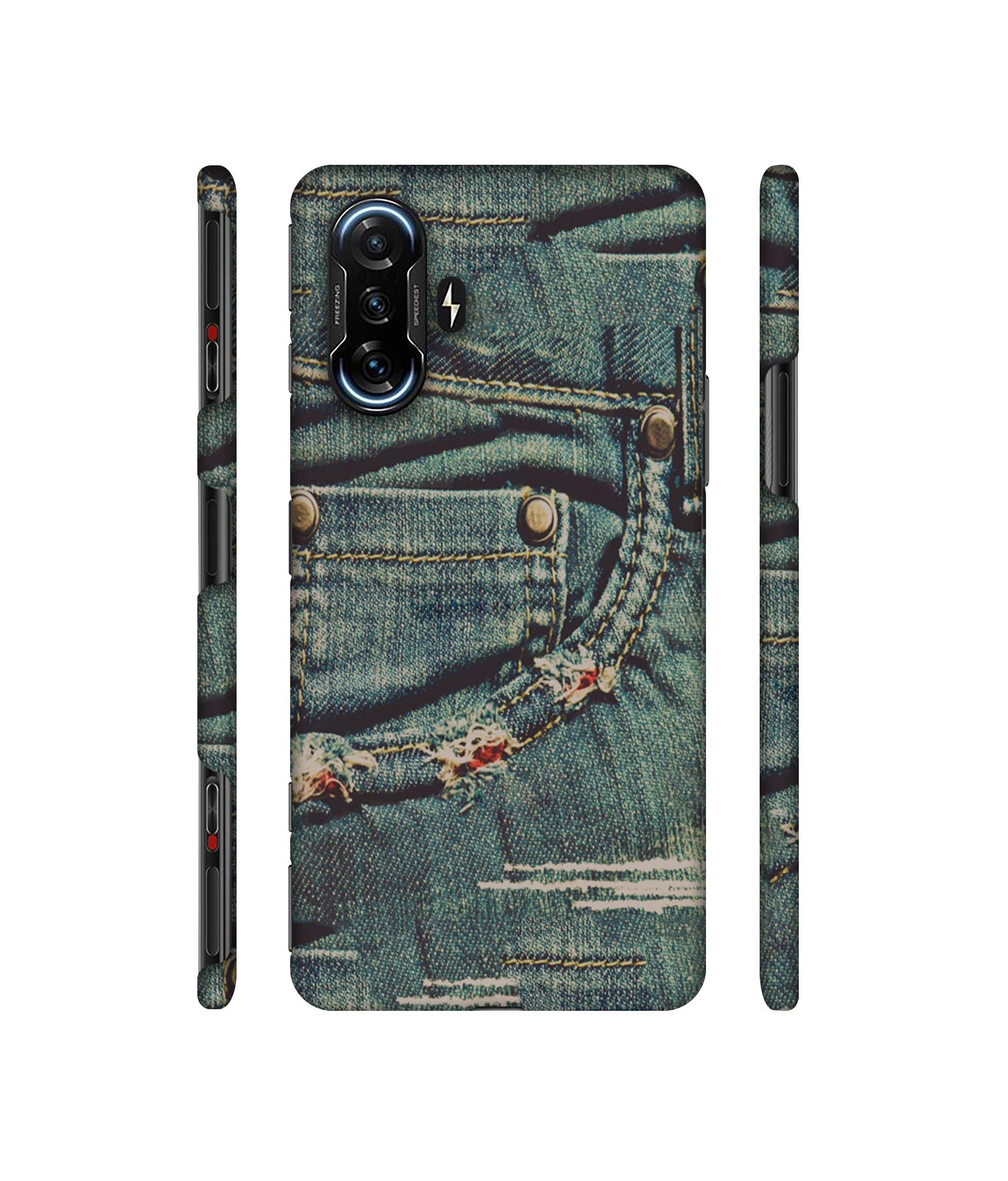 Jeans Designer Hard Back Cover for Mi Poco F3 GT