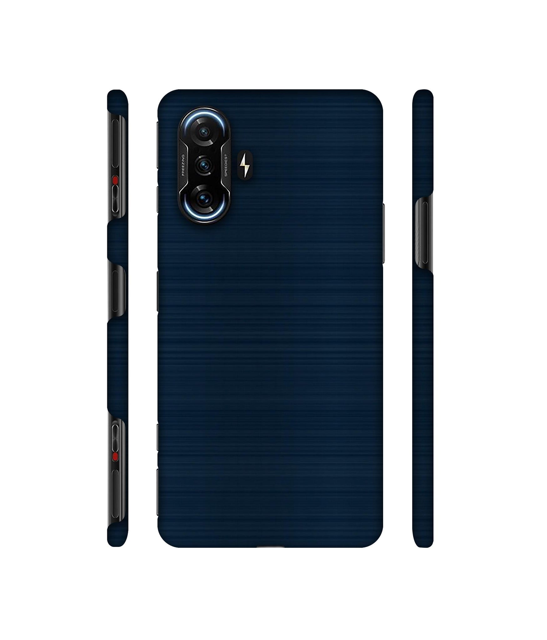 Blue Line Designer Hard Back Cover for Mi Poco F3 GT