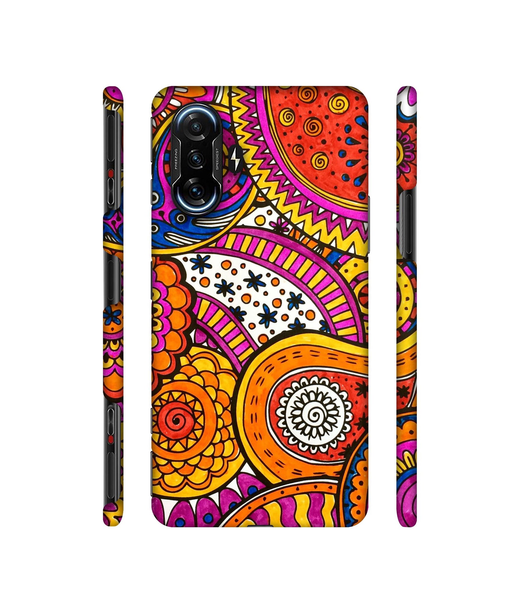 Rangoli Paisley Art Designer Hard Back Cover for Mi Poco F3 GT
