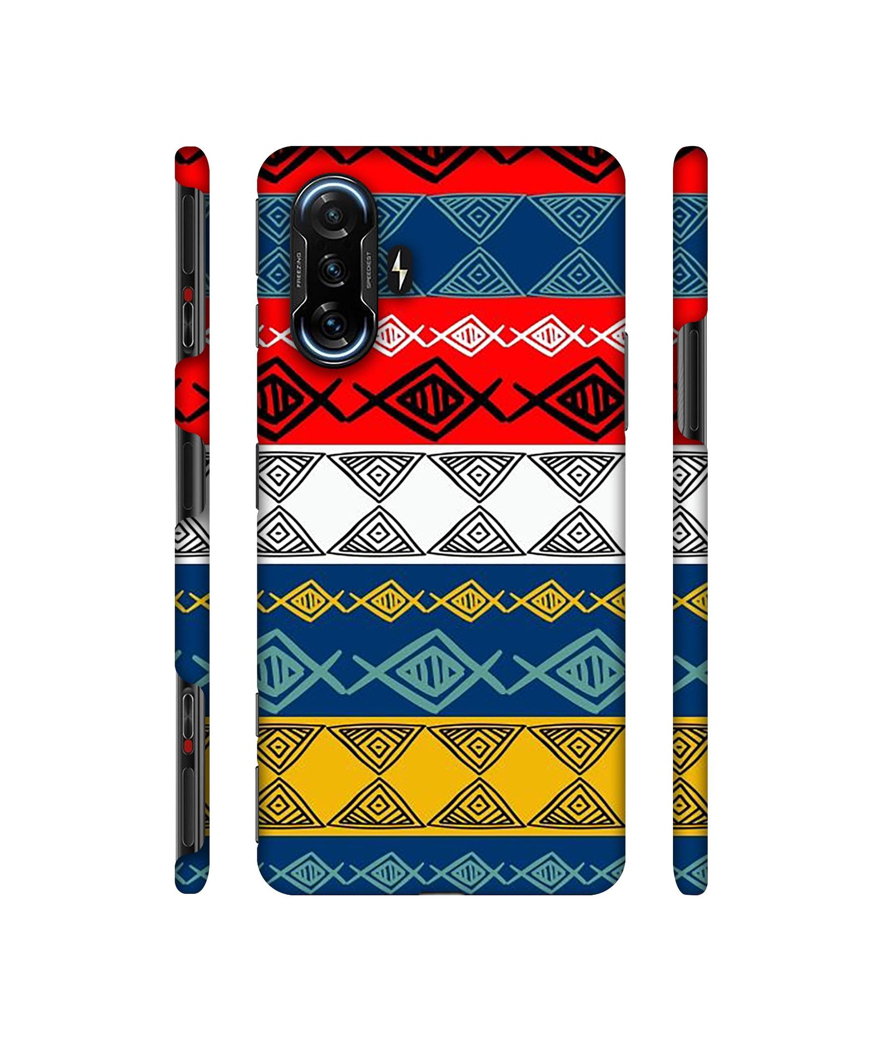 Colorful Hand Made Rangoli Art Designer Hard Back Cover for Mi Poco F3 GT