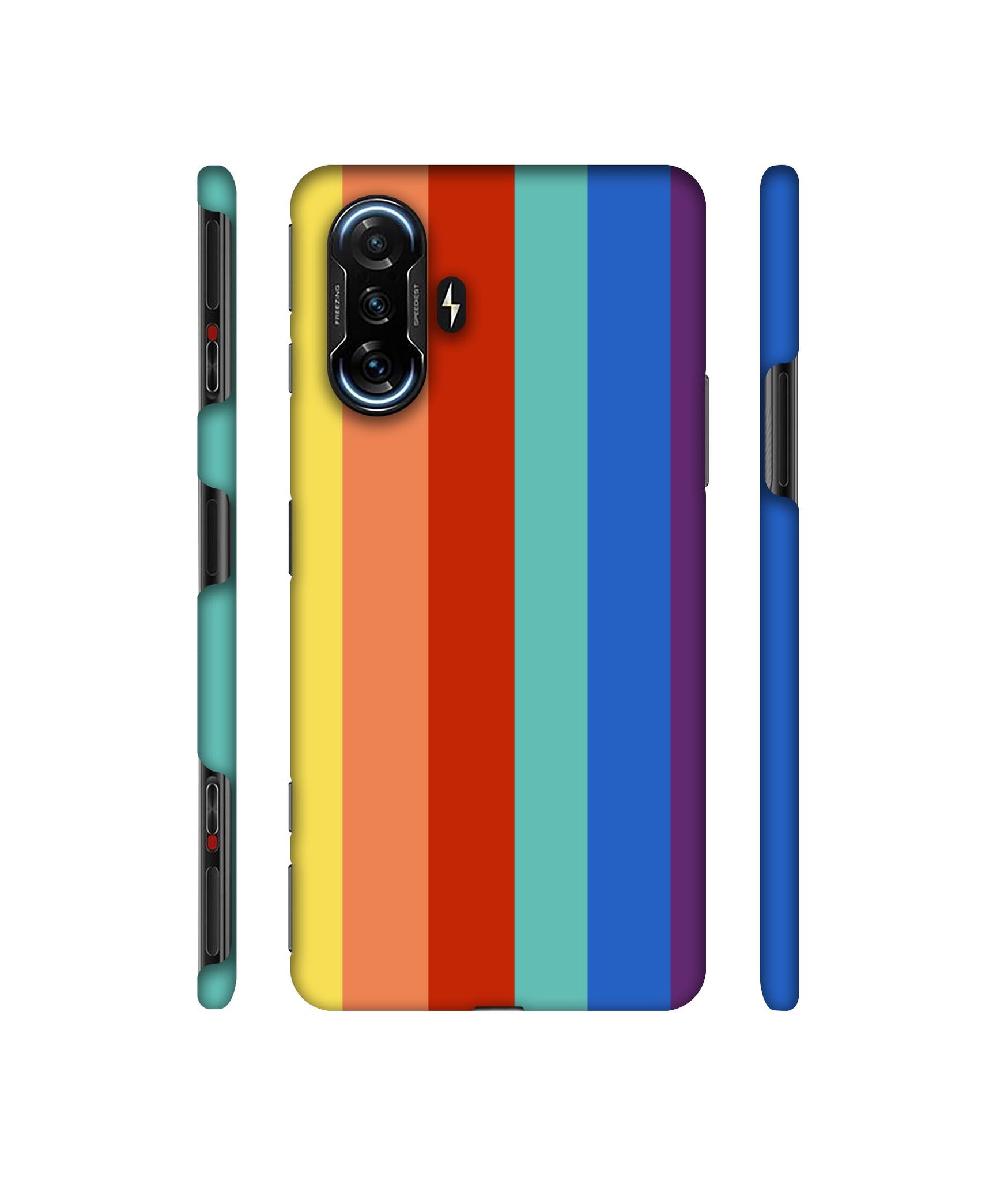 Rainbow Colors Designer Hard Back Cover for Mi Poco F3 GT