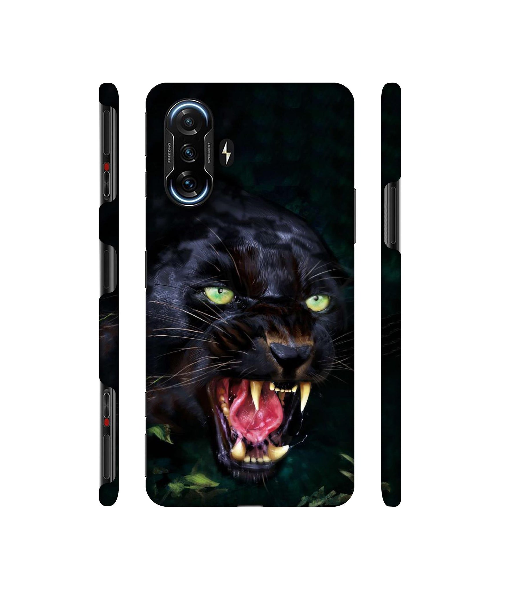Angry Black Tiger Face Designer Hard Back Cover for Mi Poco F3 GT