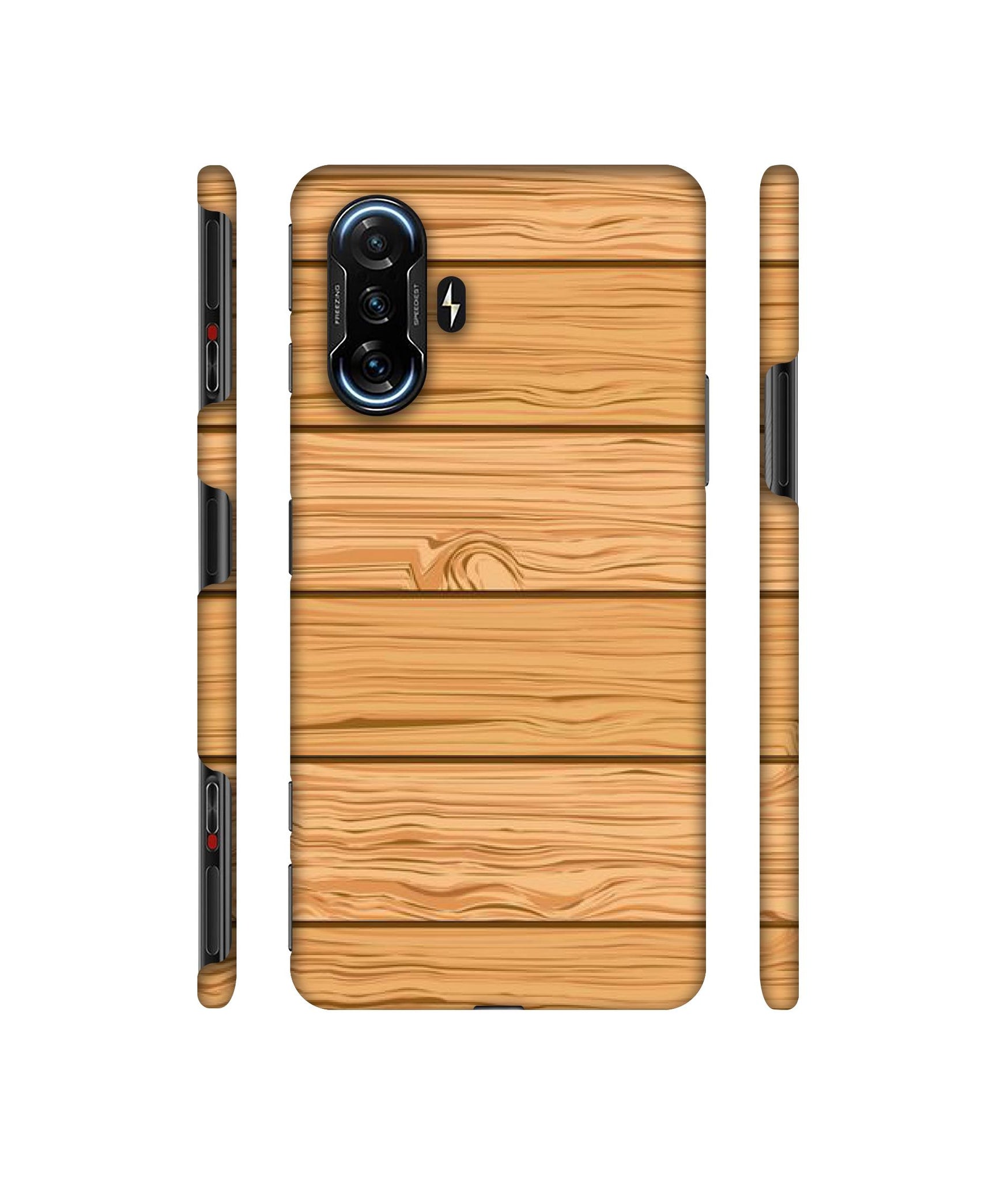 Wooden Texture Pattern Designer Hard Back Cover for Mi Poco F3 GT