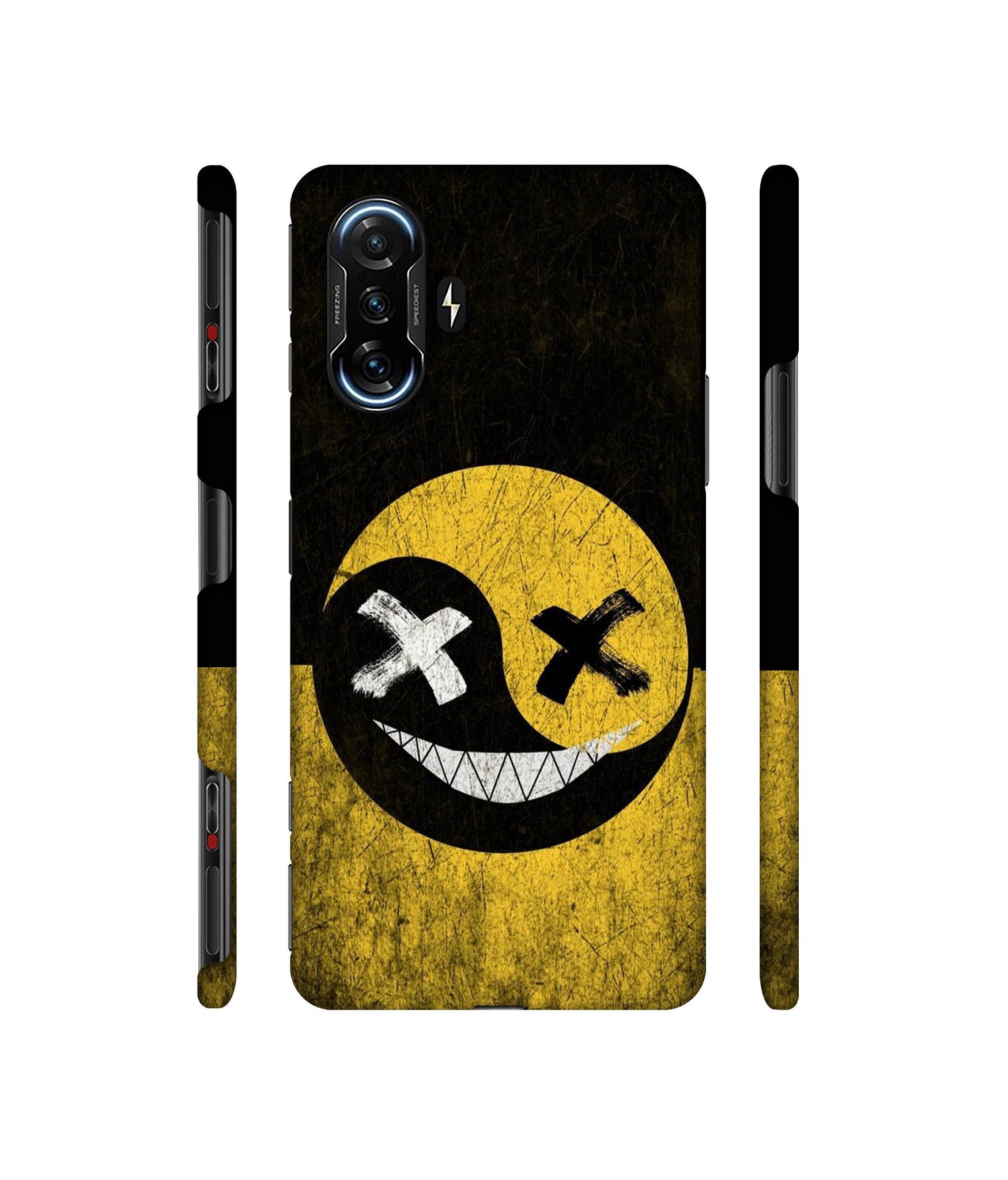 Double Face Smile Designer Hard Back Cover for Mi Poco F3 GT
