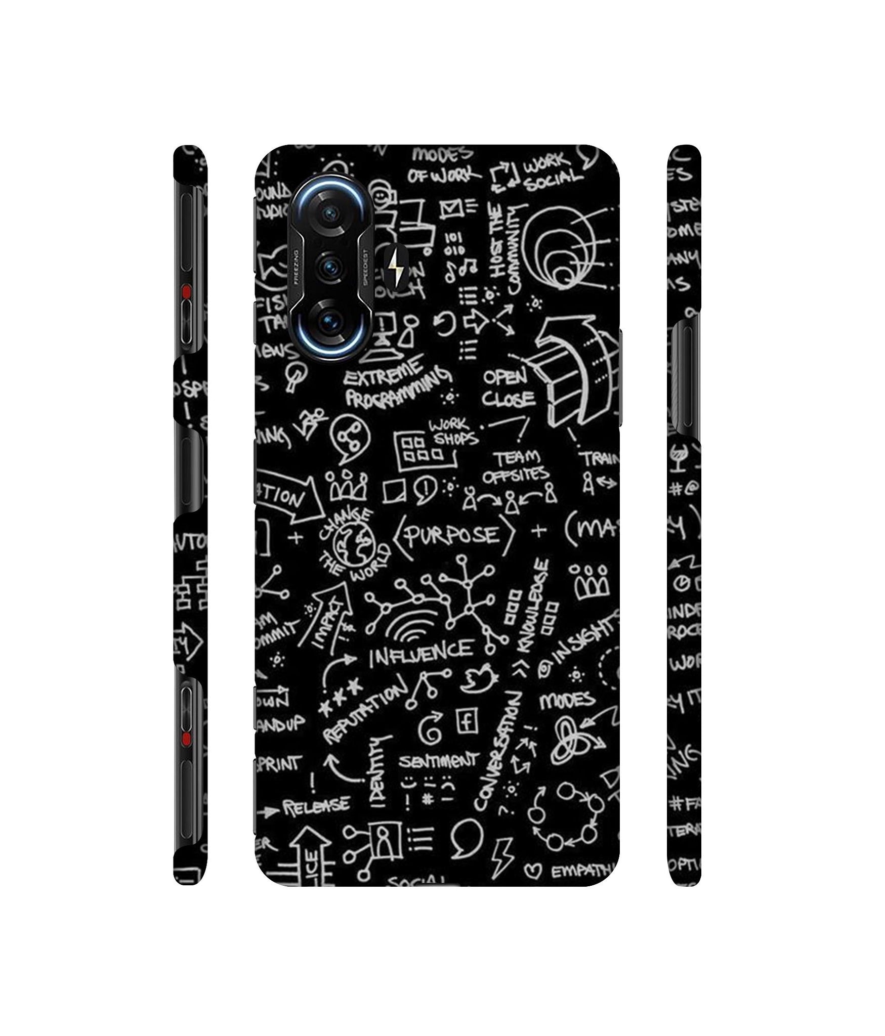 Formulas Designer Hard Back Cover for Mi Poco F3 GT