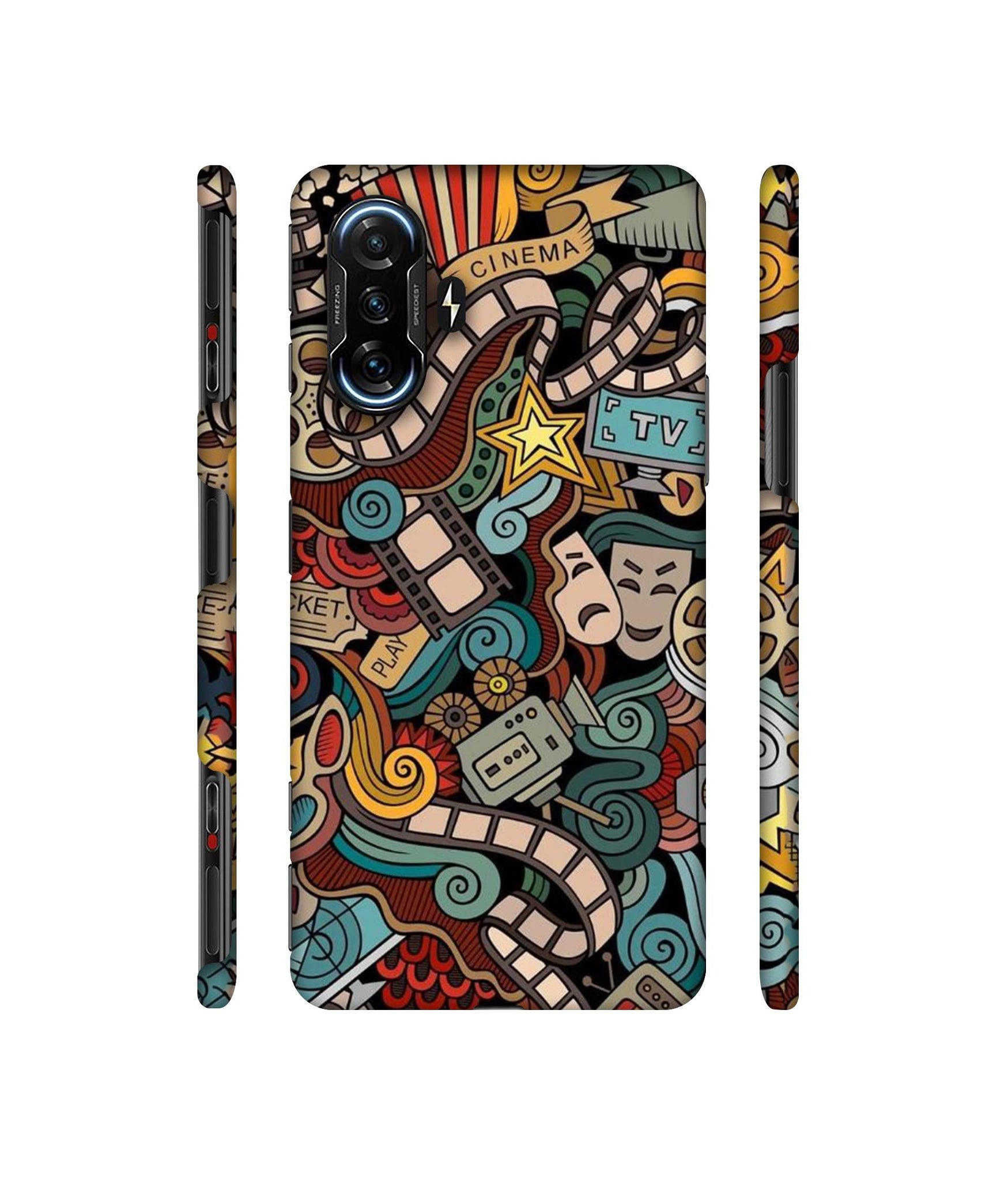 Movies Designer Hard Back Cover for Mi Poco F3 GT