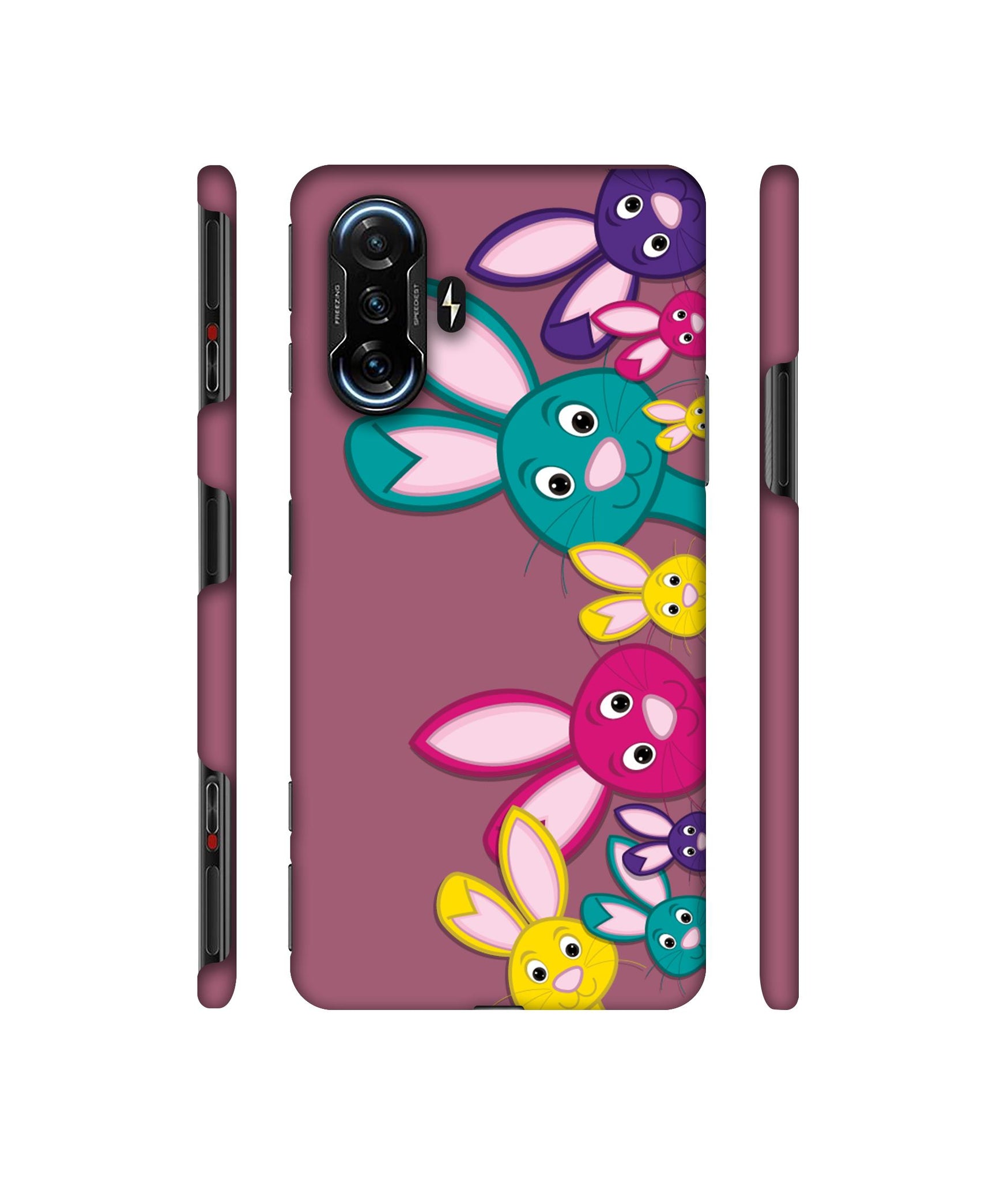 Rabbit Family1 Designer Hard Back Cover for Mi Poco F3 GT