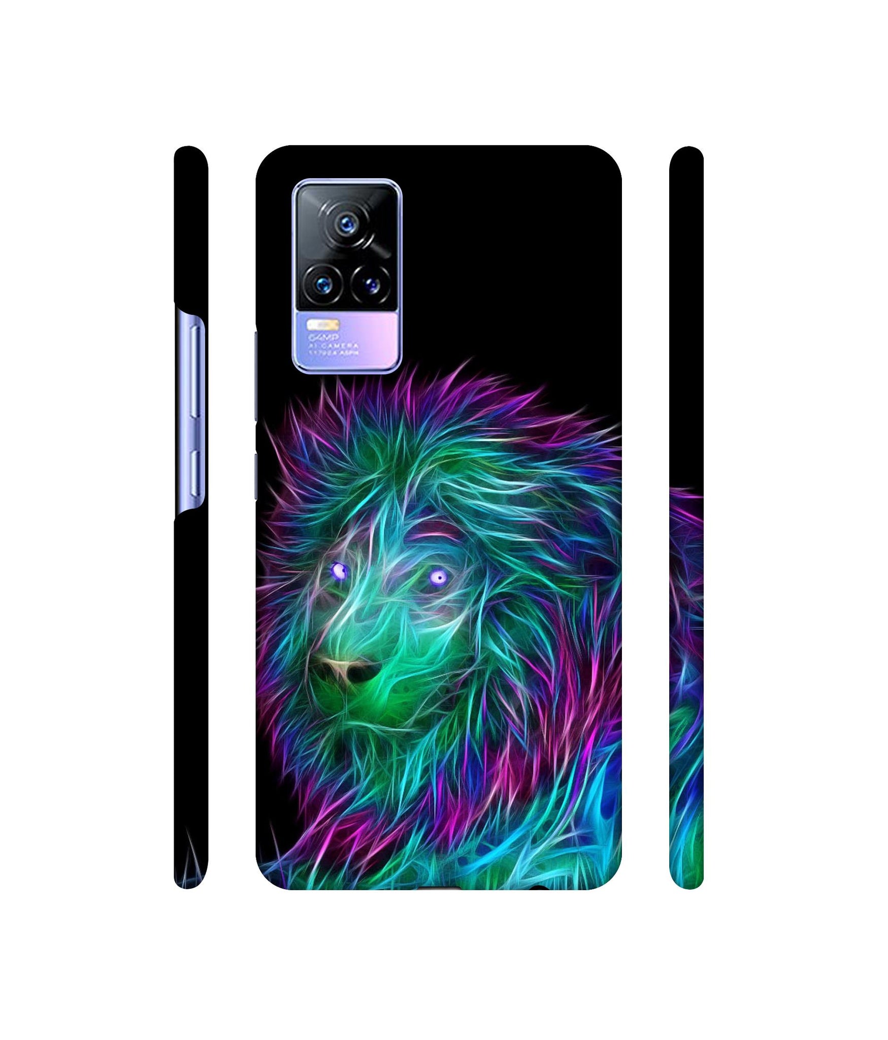3D Lion Designer Hard Back Cover for Vivo Y73 4G / Vivo V21E 4G