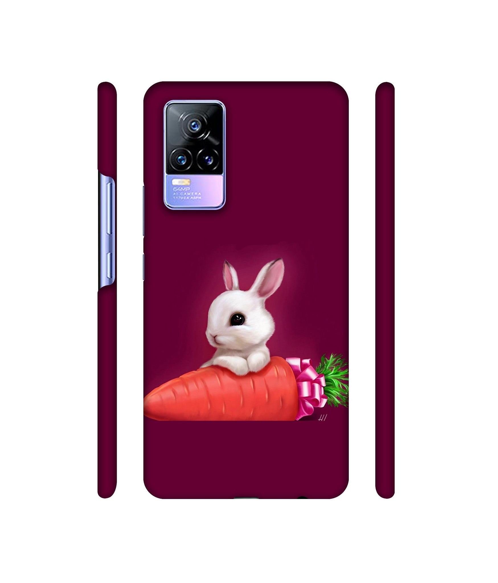 Bunny With Carrot Designer Hard Back Cover for Vivo Y73 4G / Vivo V21E 4G
