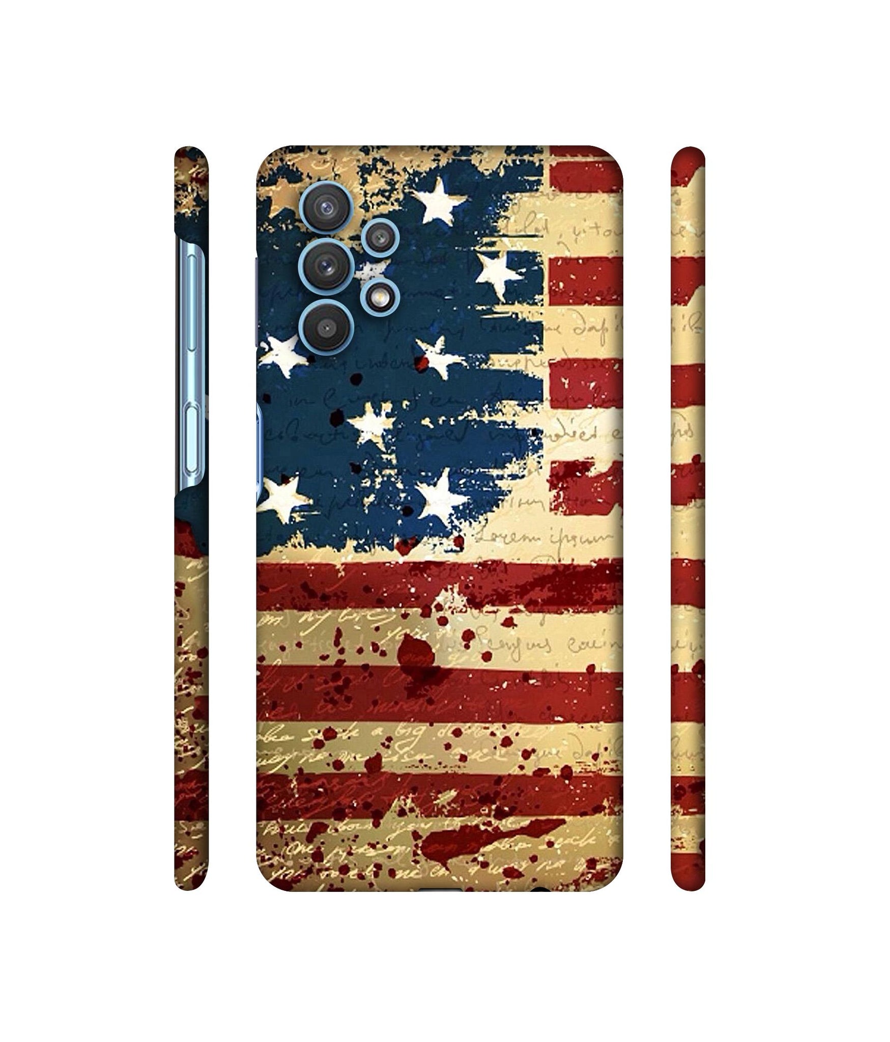Colorful USA Flag Designer Hard Back Cover for Samsung Galaxy M32 5G / A32 5G