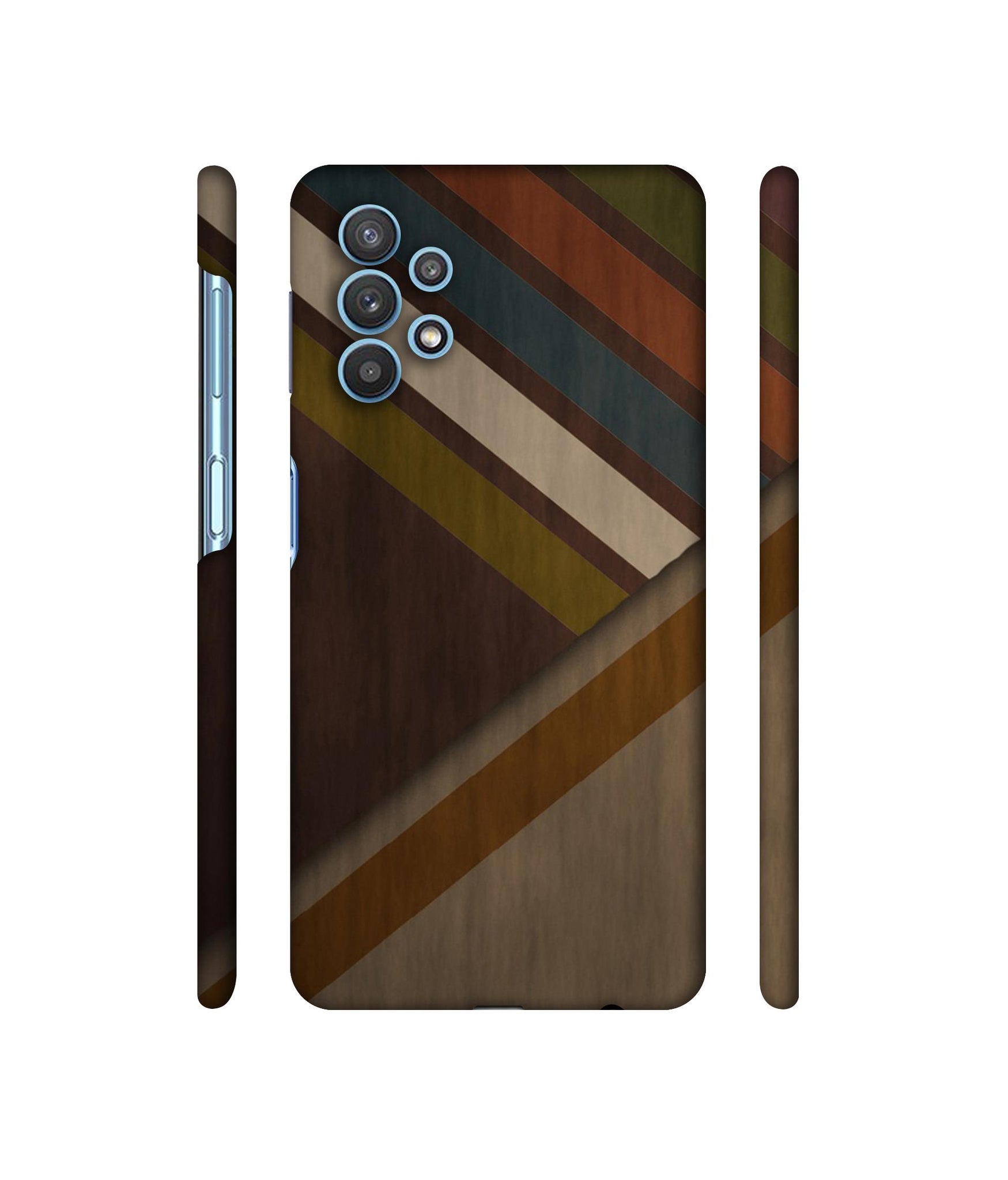 Colorful Wooden Pattern Designer Hard Back Cover for Samsung Galaxy M32 5G / A32 5G