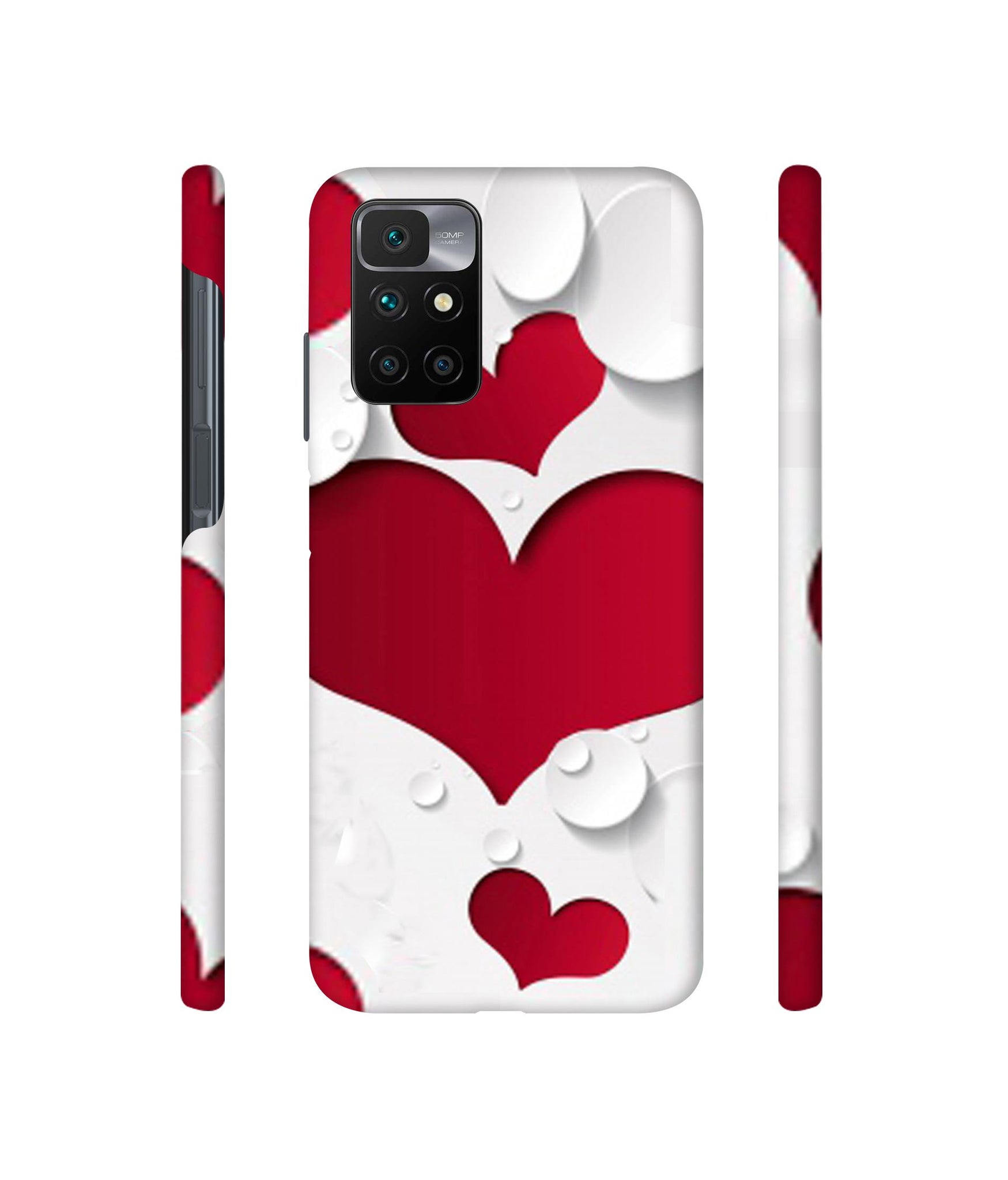 Multiple Hearts Designer Hard Back Cover for Mi Redmi 10 Prime
