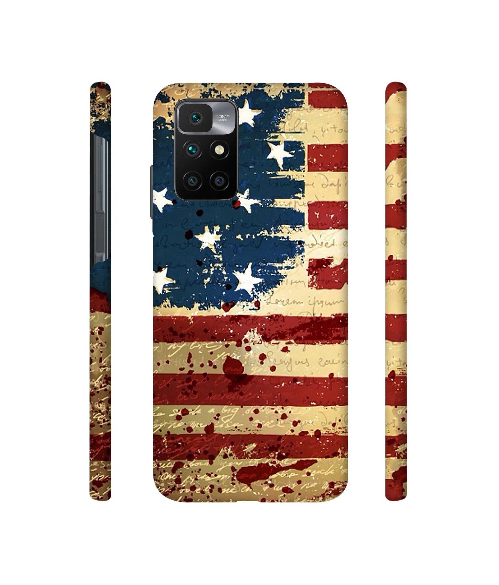 Colorful USA Flag Designer Hard Back Cover for Mi Redmi 10 Prime