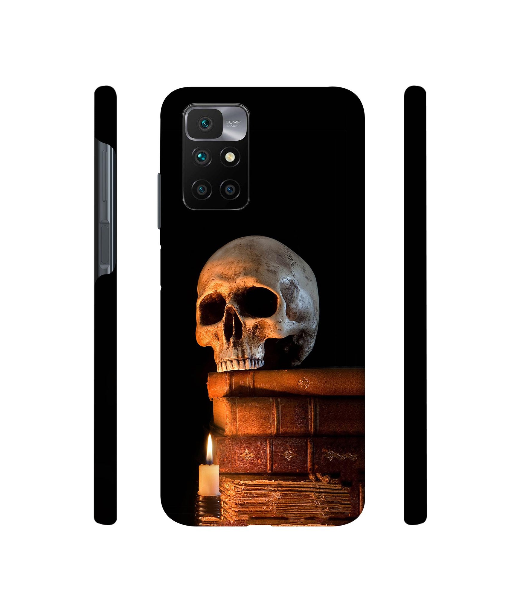 Skull Magic Candles Books Designer Hard Back Cover for Mi Redmi 10 Prime