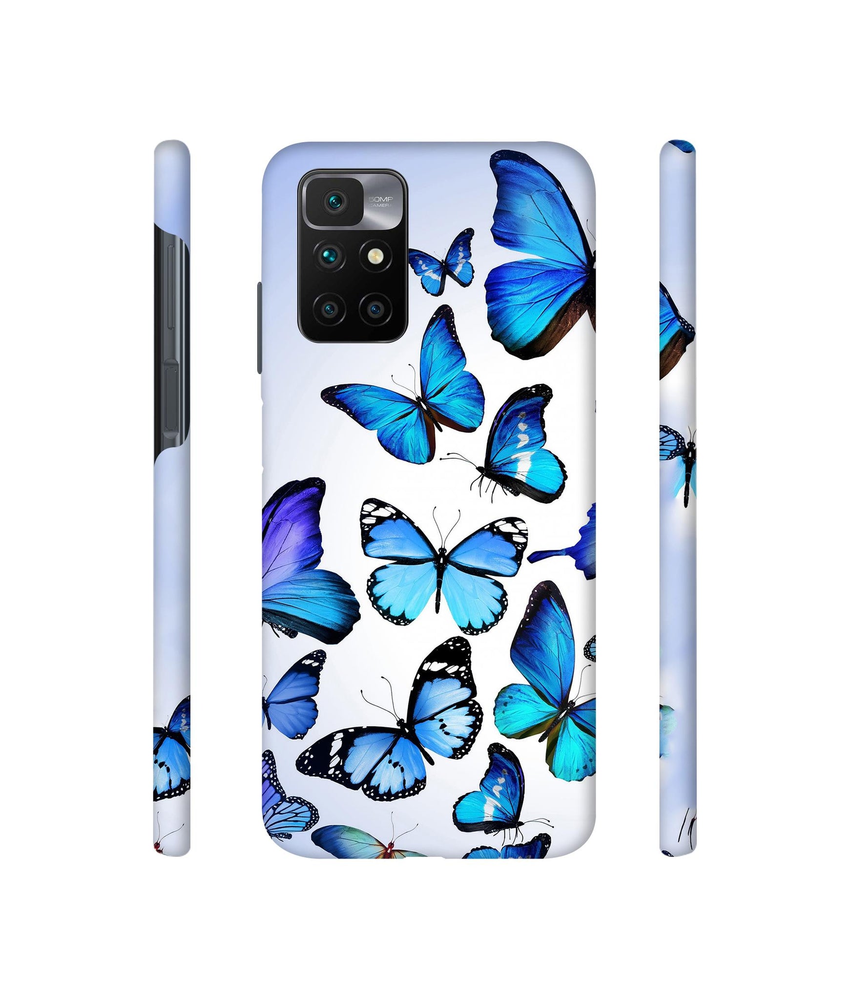 Colorful Flying Butterfly Designer Hard Back Cover for Mi Redmi 10 Prime