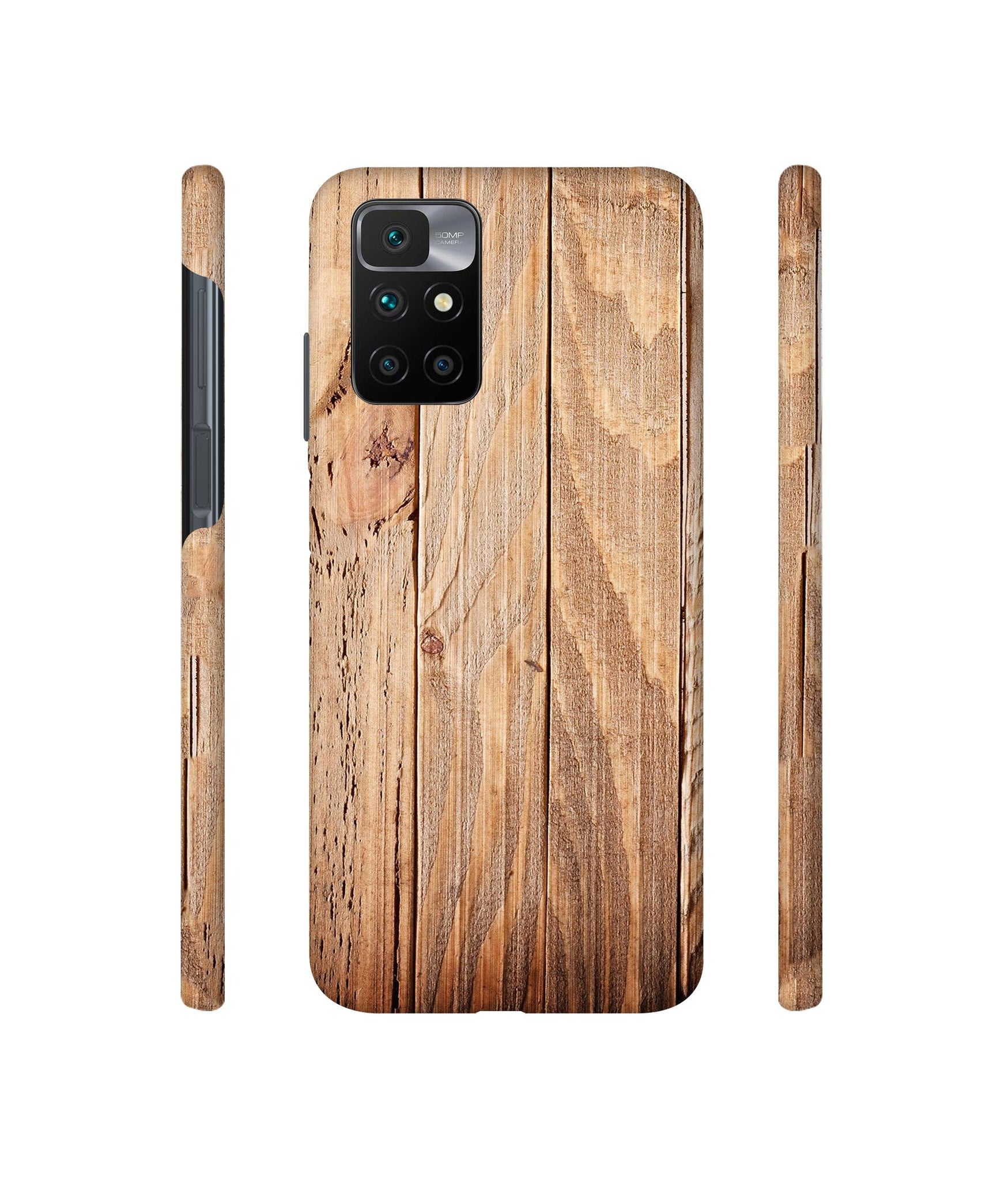 Wooden Texture Designer Hard Back Cover for Mi Redmi 10 Prime