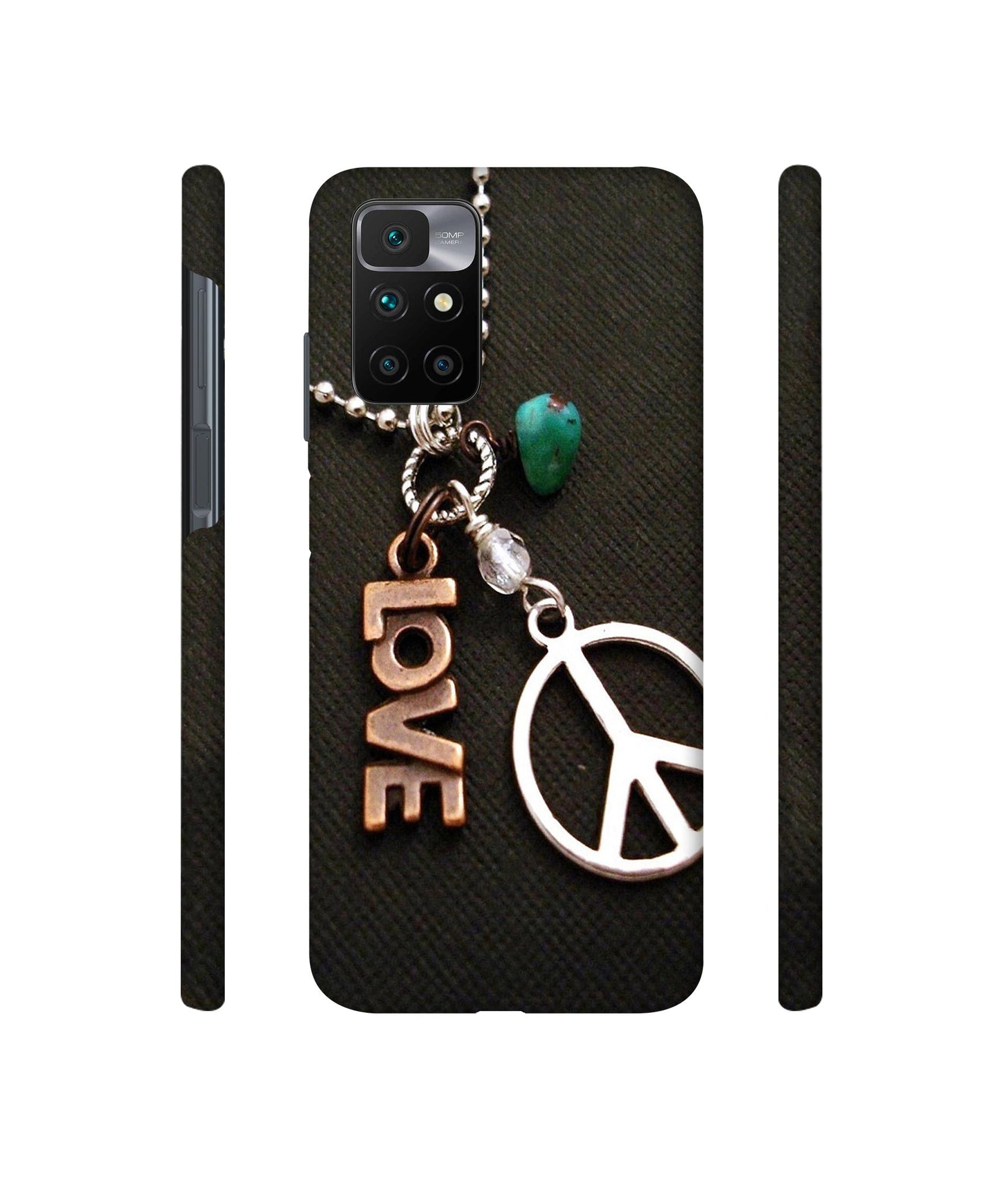 Love and Peace Designer Hard Back Cover for Mi Redmi 10 Prime