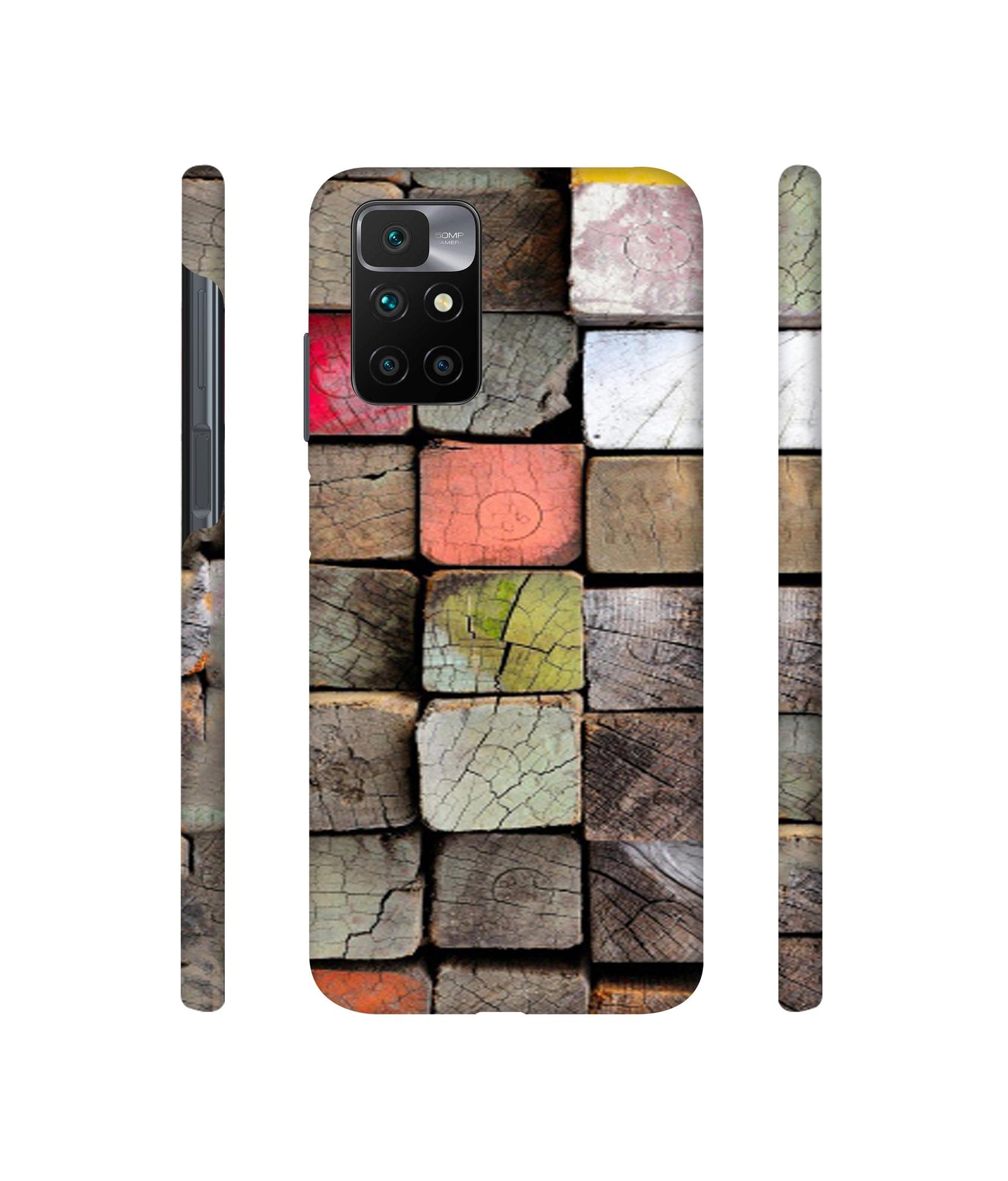 Wood Lumber Paint Designer Hard Back Cover for Mi Redmi 10 Prime