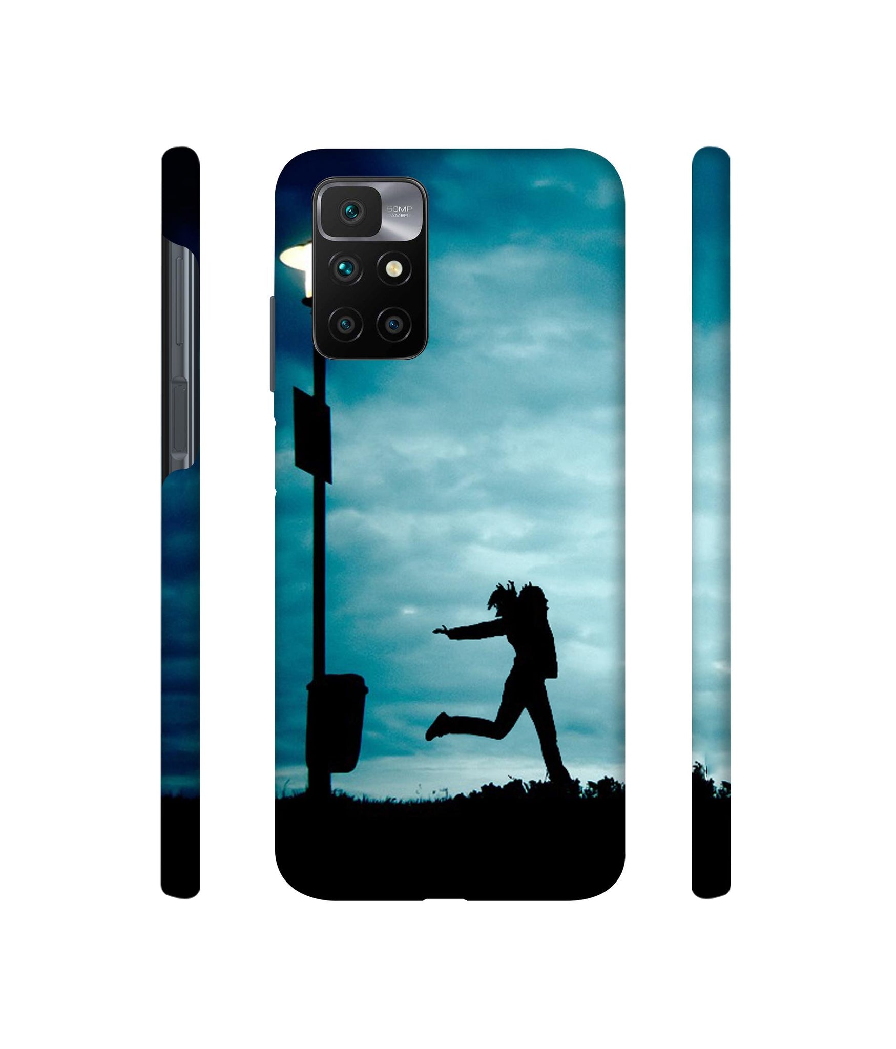 Girl Running At Night Designer Hard Back Cover for Mi Redmi 10 Prime
