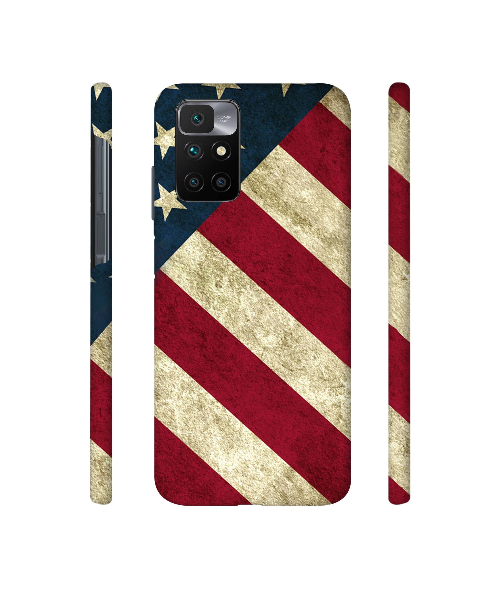 USA Flag Designer Hard Back Cover for Mi Redmi 10 Prime