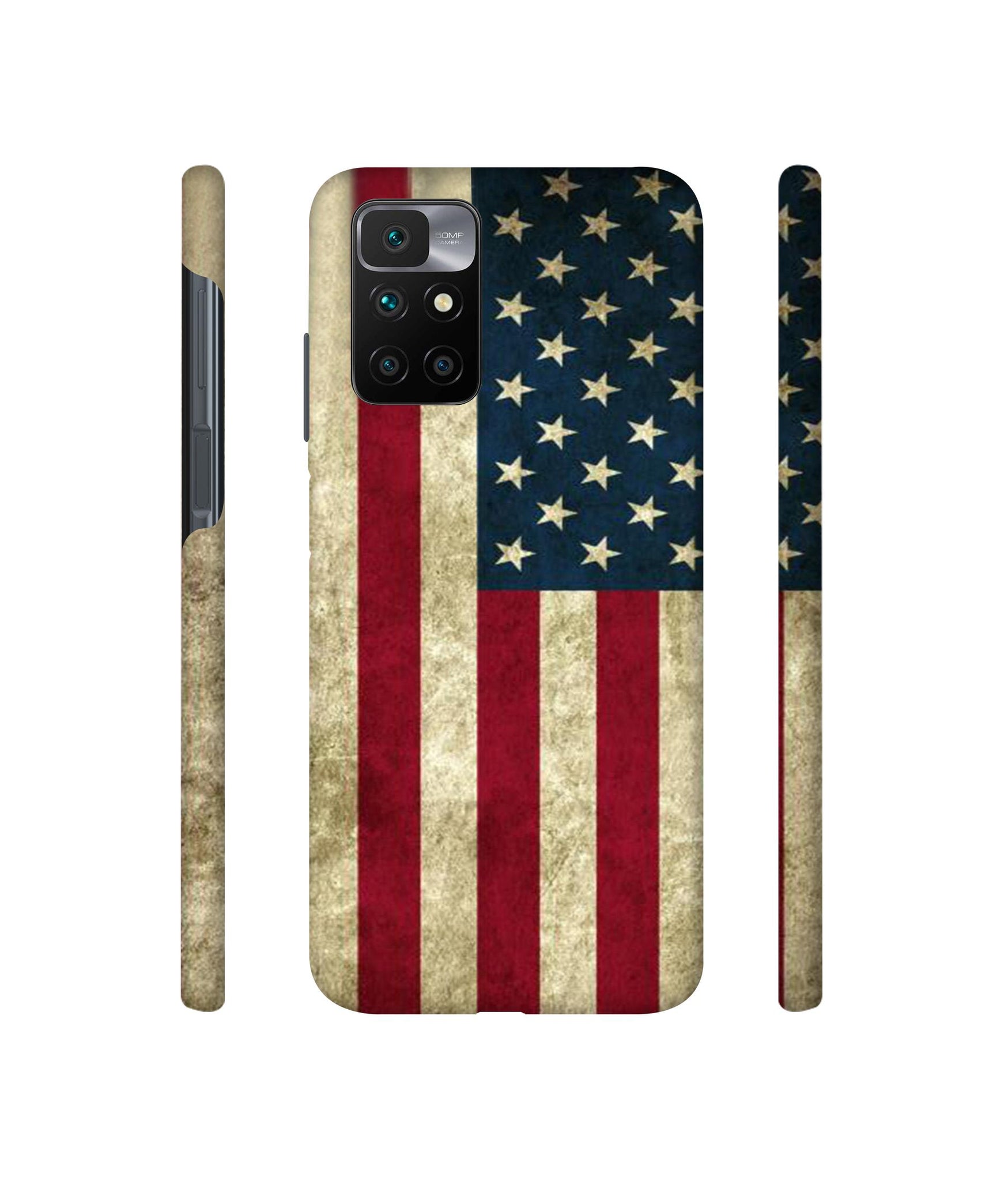 Vingate USA Flag Designer Hard Back Cover for Mi Redmi 10 Prime