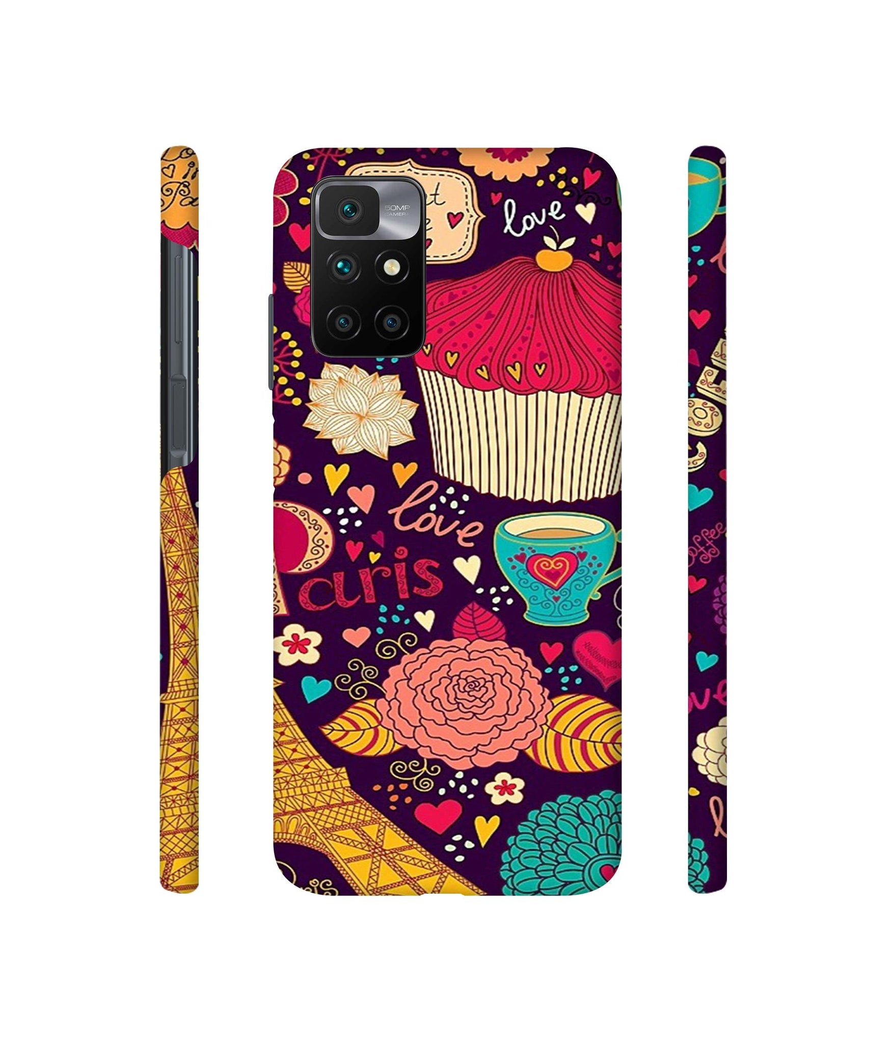 Paris Flower Love Designer Hard Back Cover for Mi Redmi 10 Prime