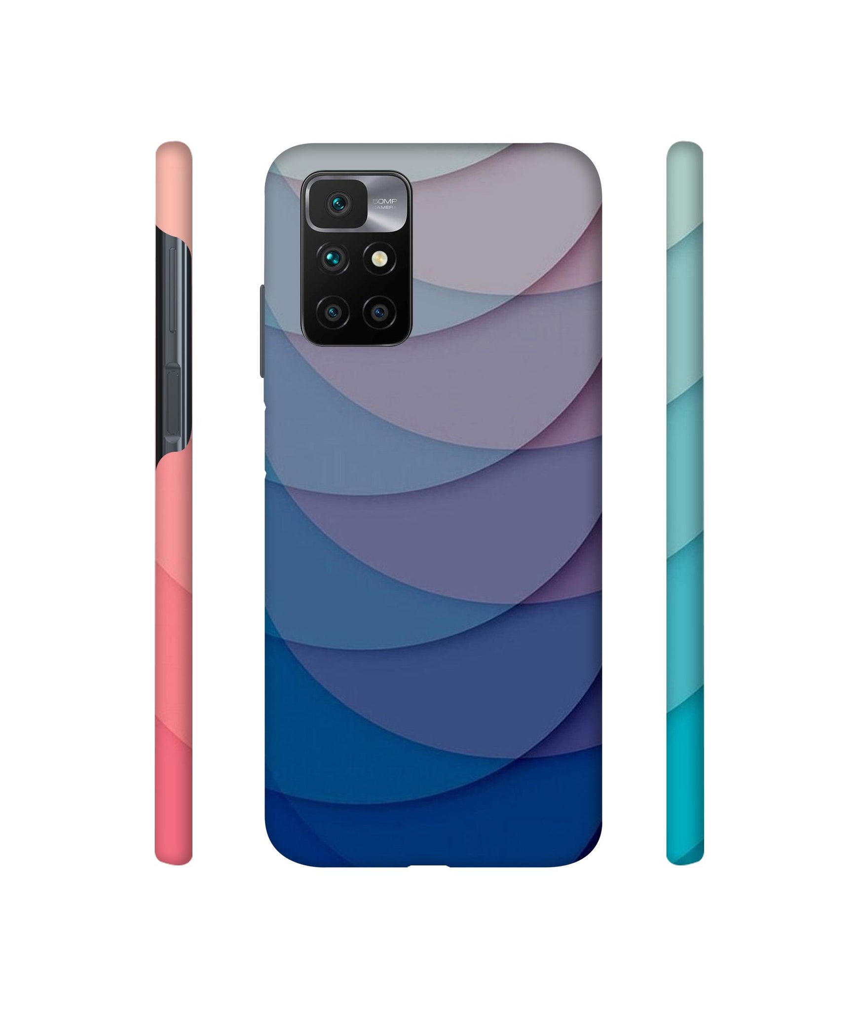 Waves Pattern Print Designer Hard Back Cover for Mi Redmi 10 Prime