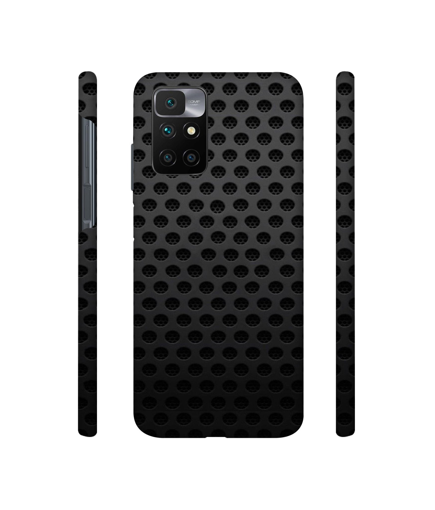 Black Circle Designer Hard Back Cover for Mi Redmi 10 Prime