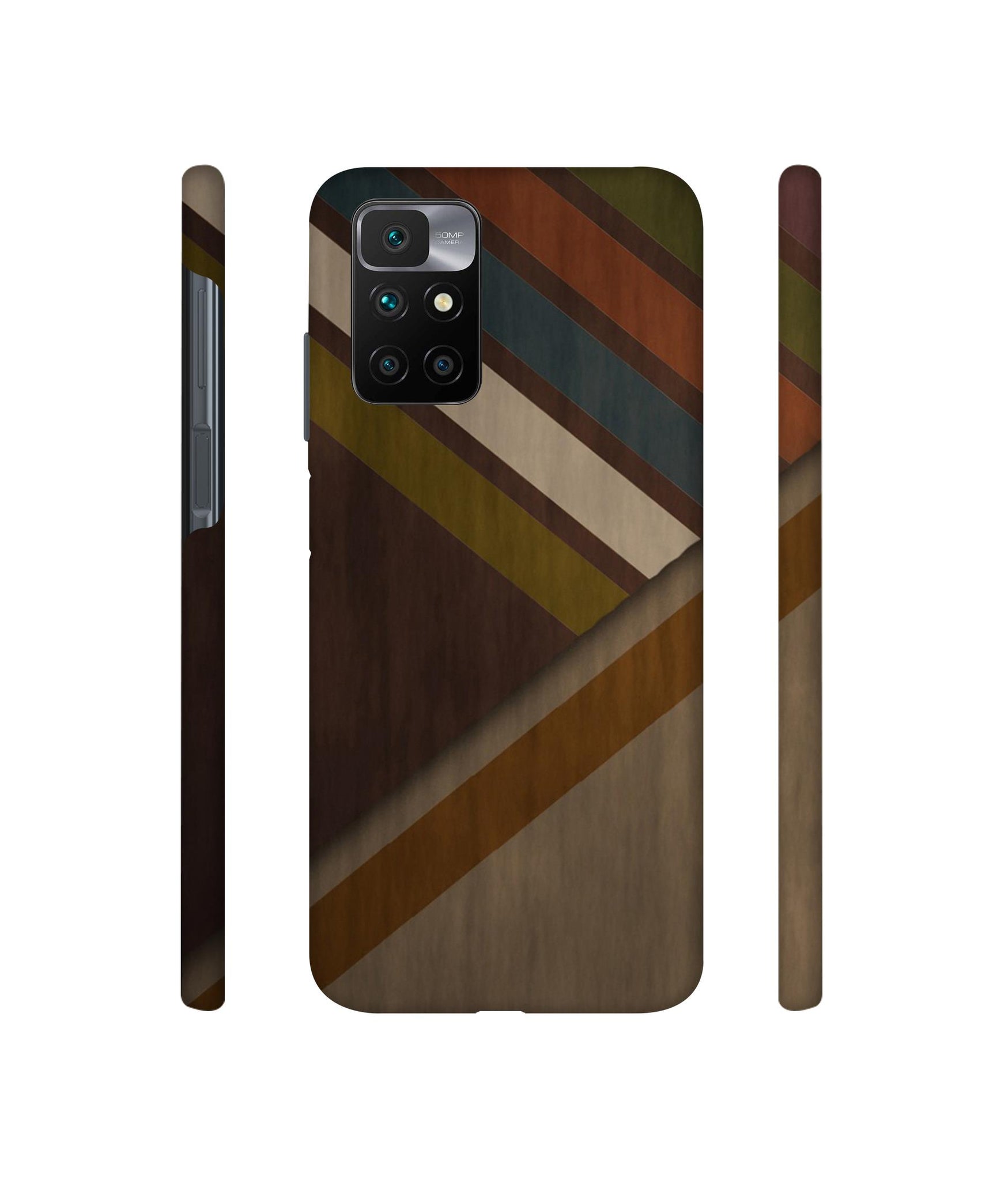 Colorful Wooden Pattern Designer Hard Back Cover for Mi Redmi 10 Prime