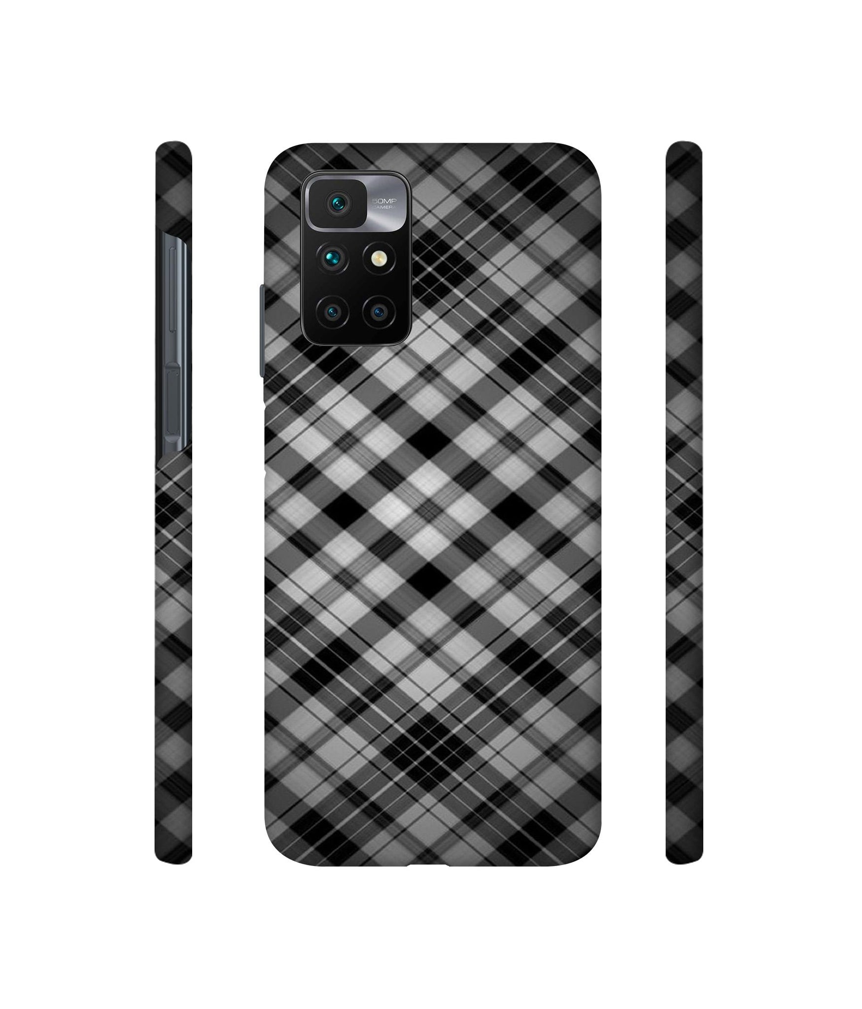 Black Stripes Pattern Designer Hard Back Cover for Mi Redmi 10 Prime