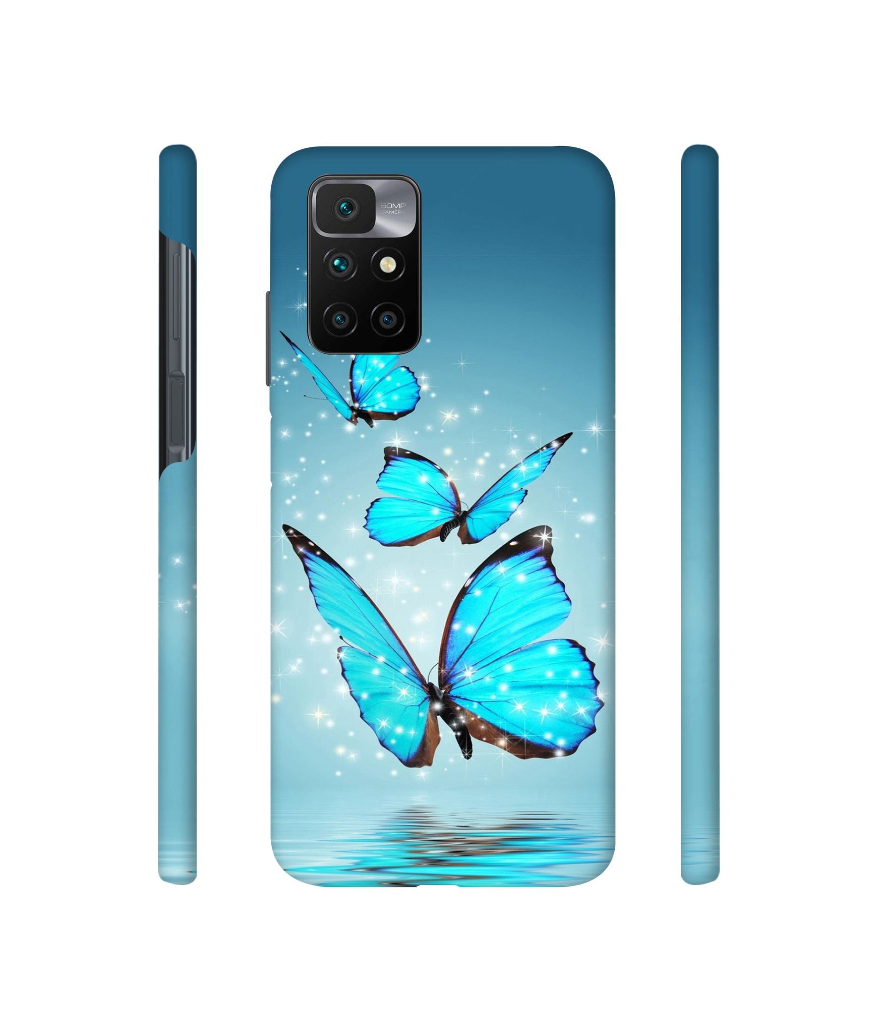 Flying Butterflies Designer Hard Back Cover for Mi Redmi 10 Prime