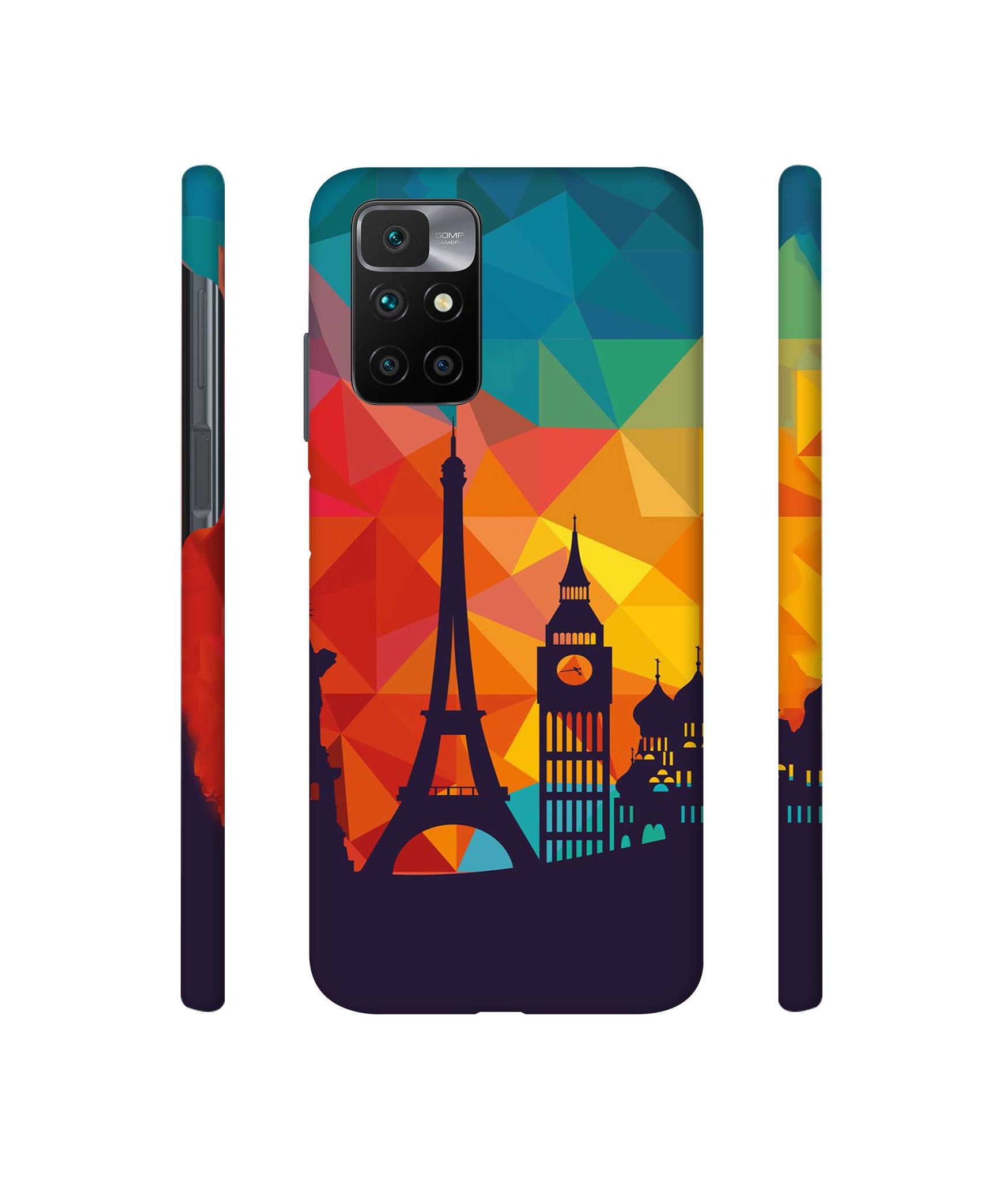 Colored Paris Designer Hard Back Cover for Mi Redmi 10 Prime