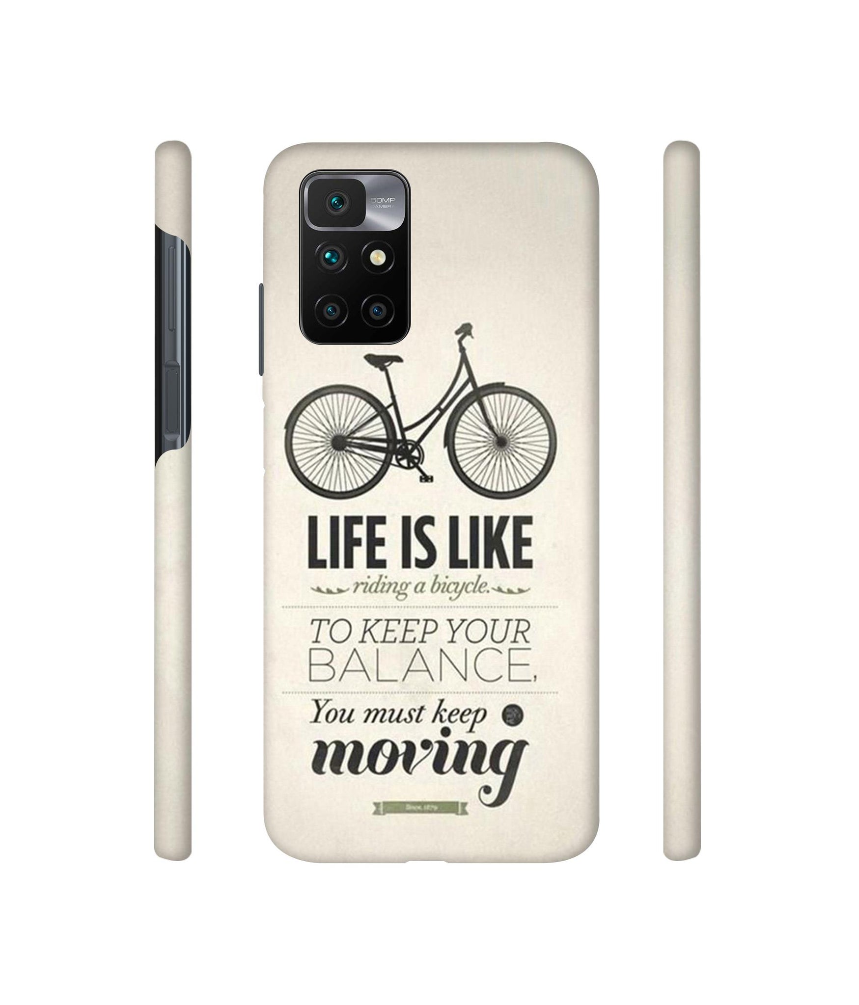 Life is Like Moving Designer Hard Back Cover for Mi Redmi 10 Prime