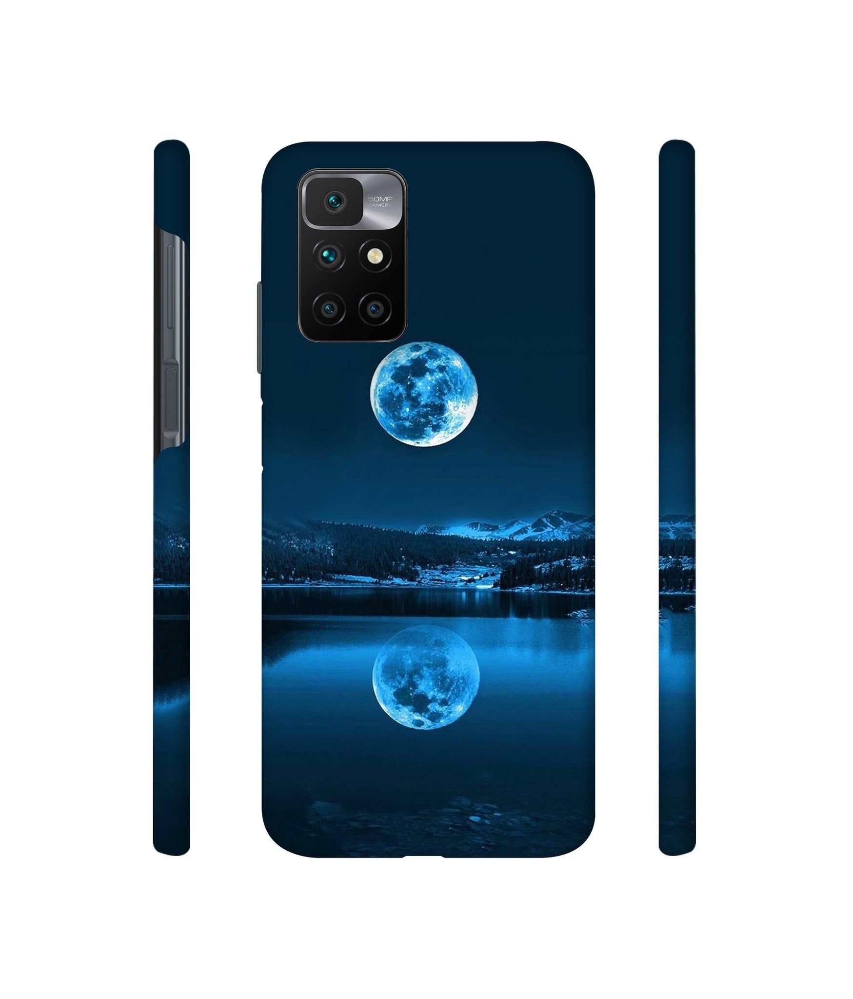 Moon Pattern Print Designer Hard Back Cover for Mi Redmi 10 Prime