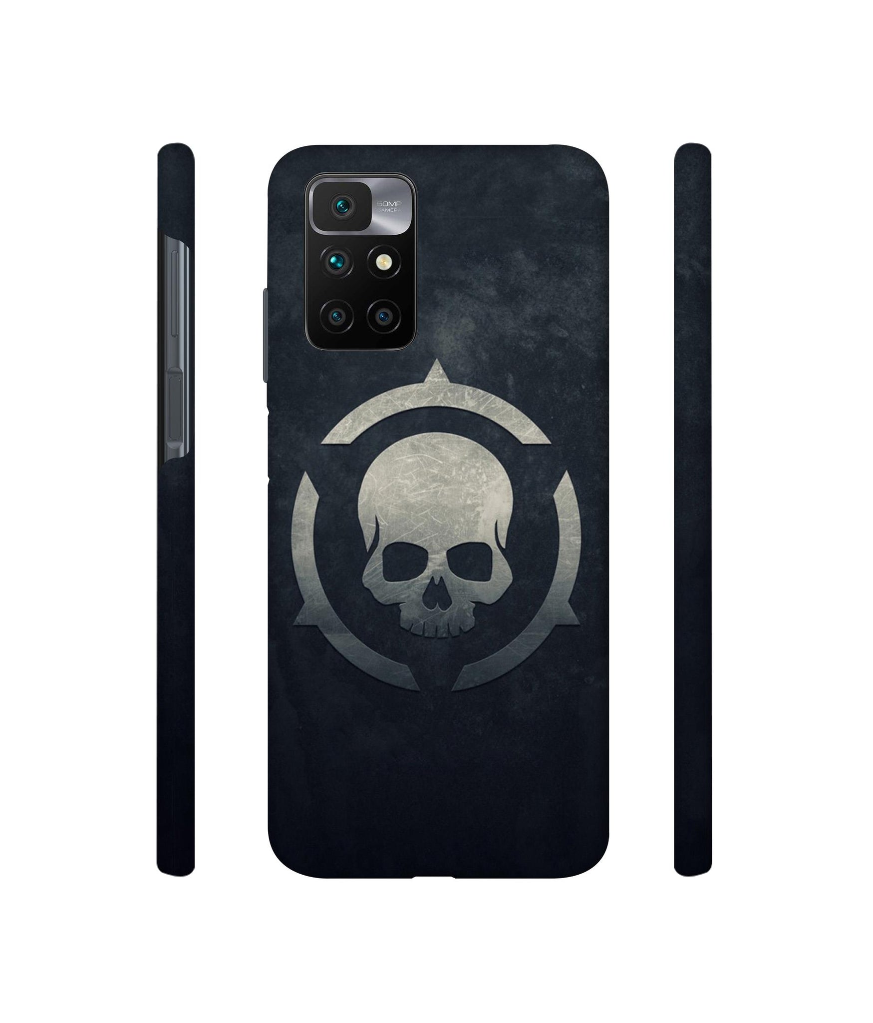 Skull Pattern Print Designer Hard Back Cover for Mi Redmi 10 Prime