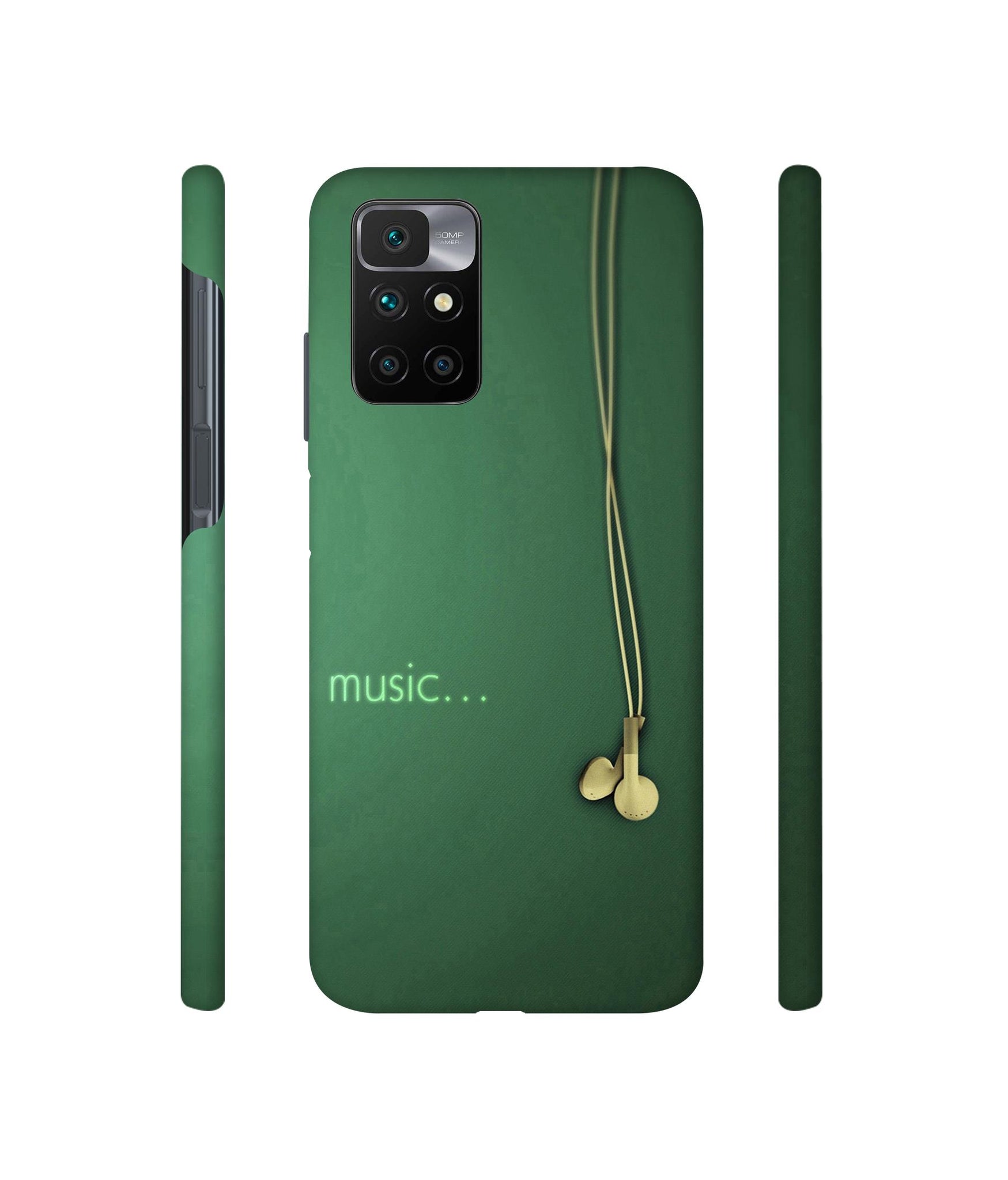 Headphone Music Designer Hard Back Cover for Mi Redmi 10 Prime
