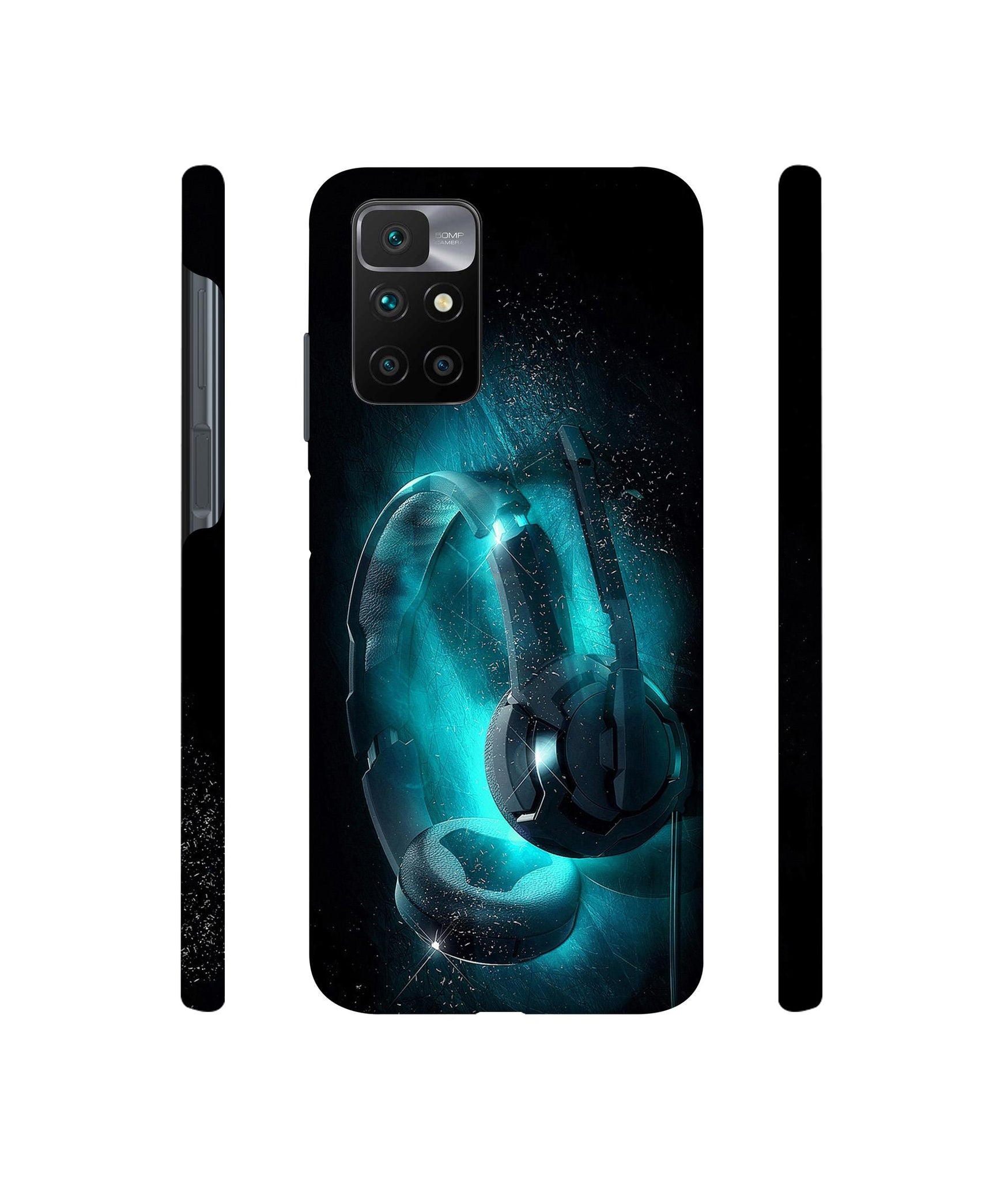 Cool Headphone Designer Hard Back Cover for Mi Redmi 10 Prime