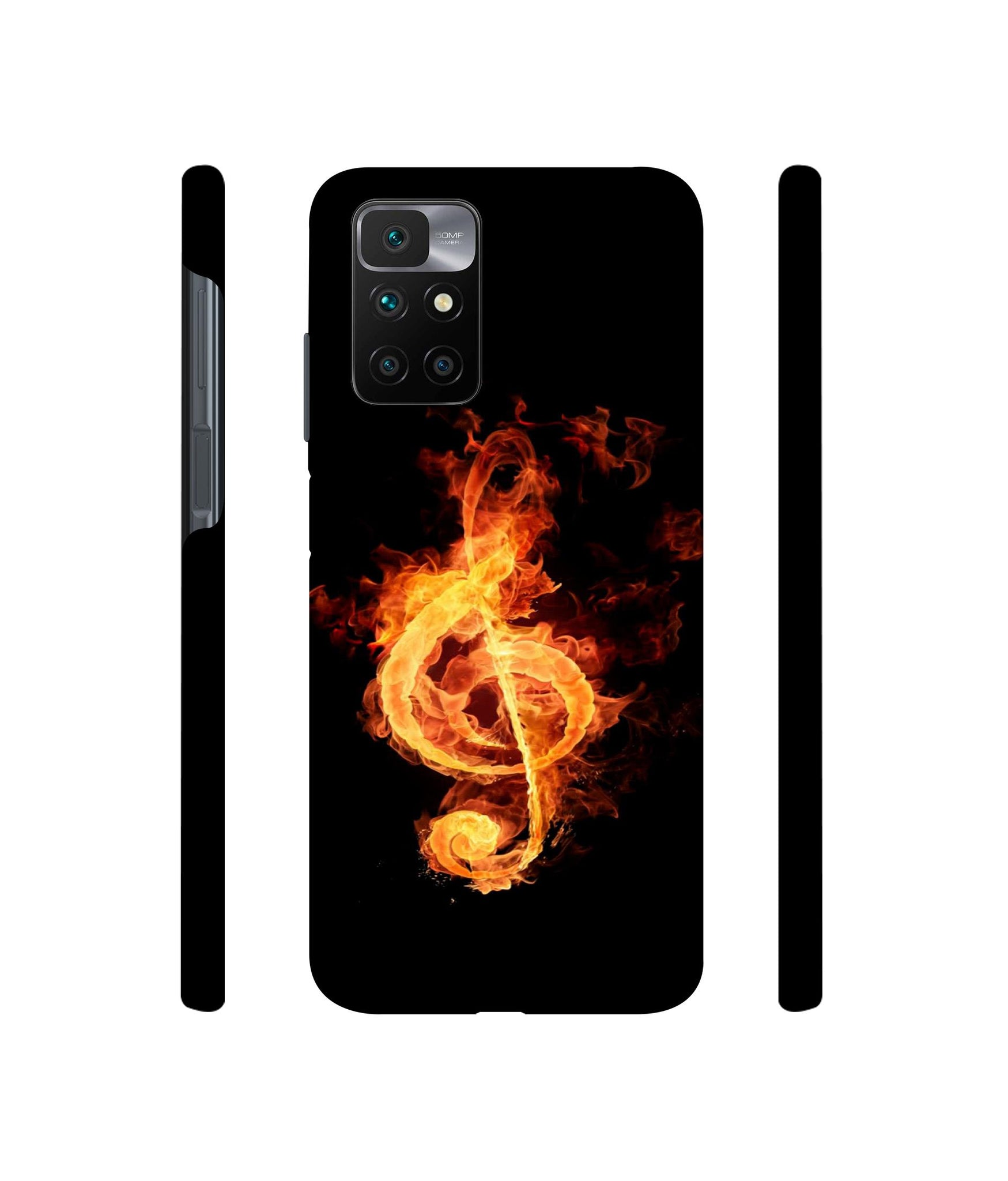 Fire Note Designer Hard Back Cover for Mi Redmi 10 Prime