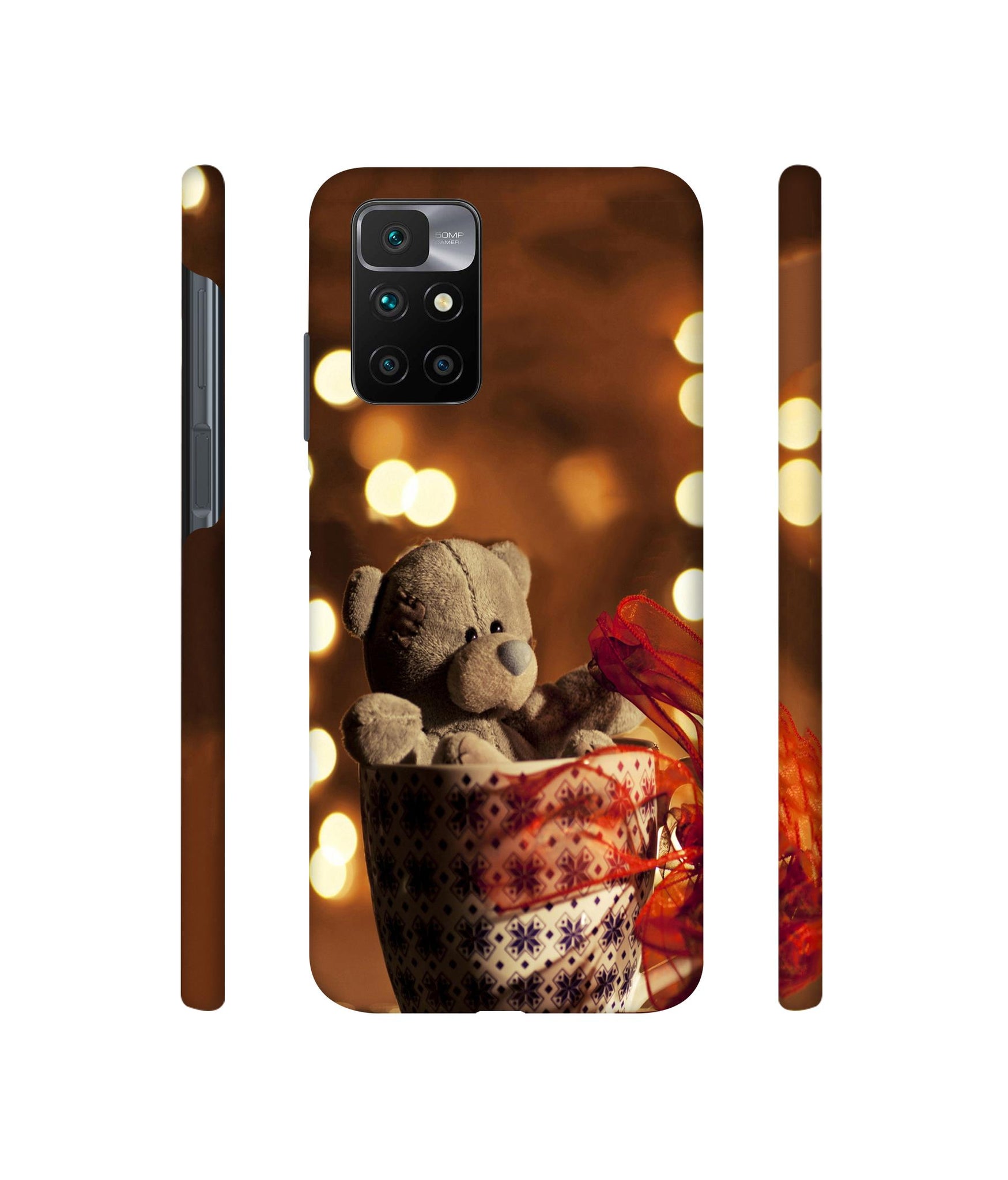 Teddy In Cup Designer Hard Back Cover for Mi Redmi 10 Prime