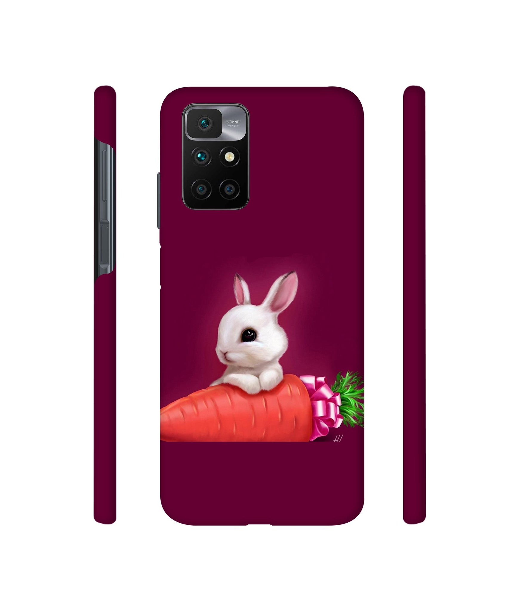 Bunny With Carrot Designer Hard Back Cover for Mi Redmi 10 Prime