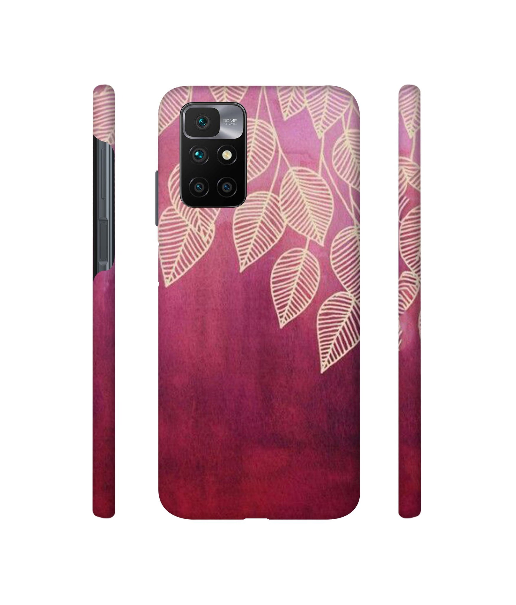 Leaf Pattern Designer Hard Back Cover for Mi Redmi 10 Prime
