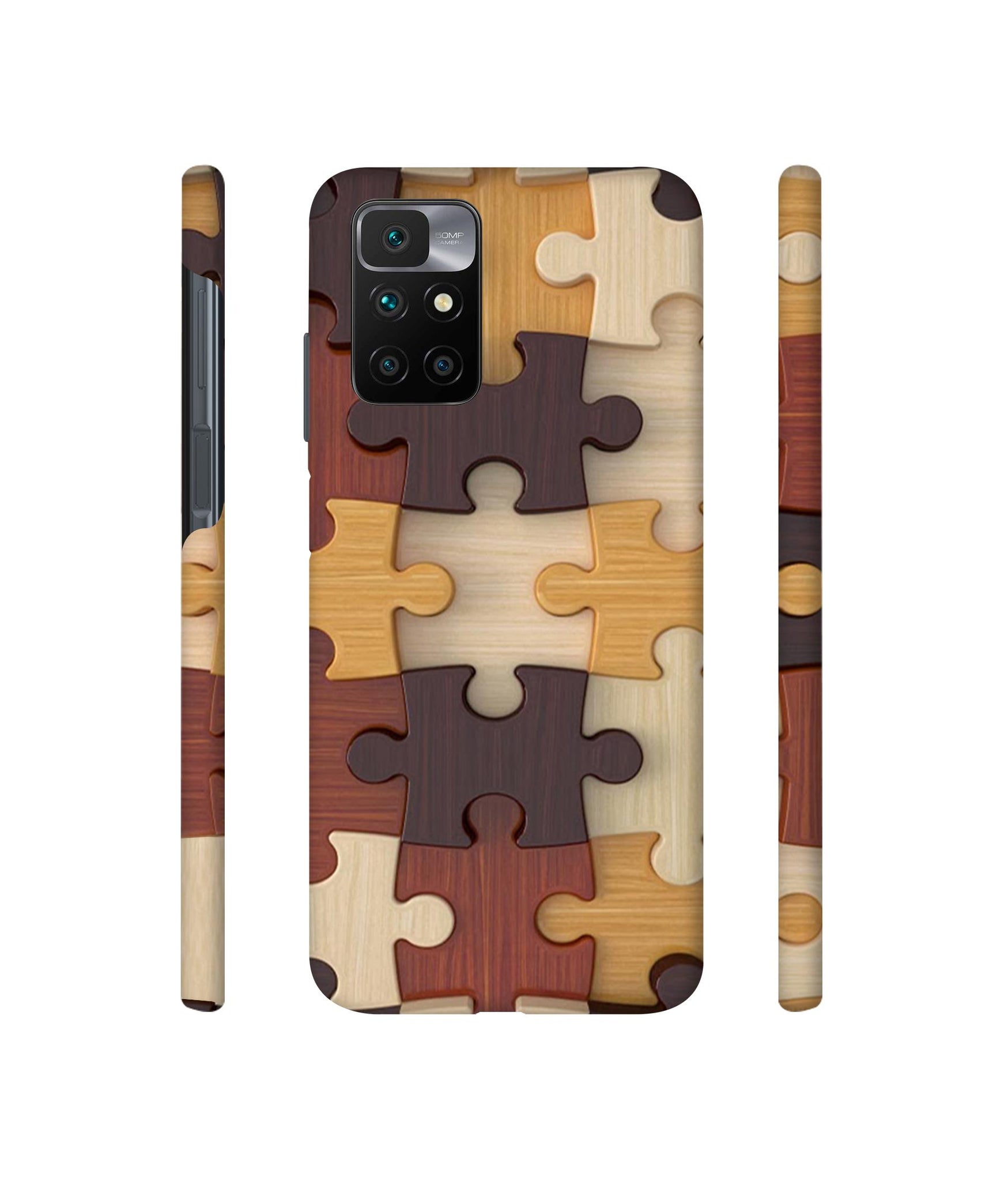 Puzzle Pattern Designer Hard Back Cover for Mi Redmi 10 Prime