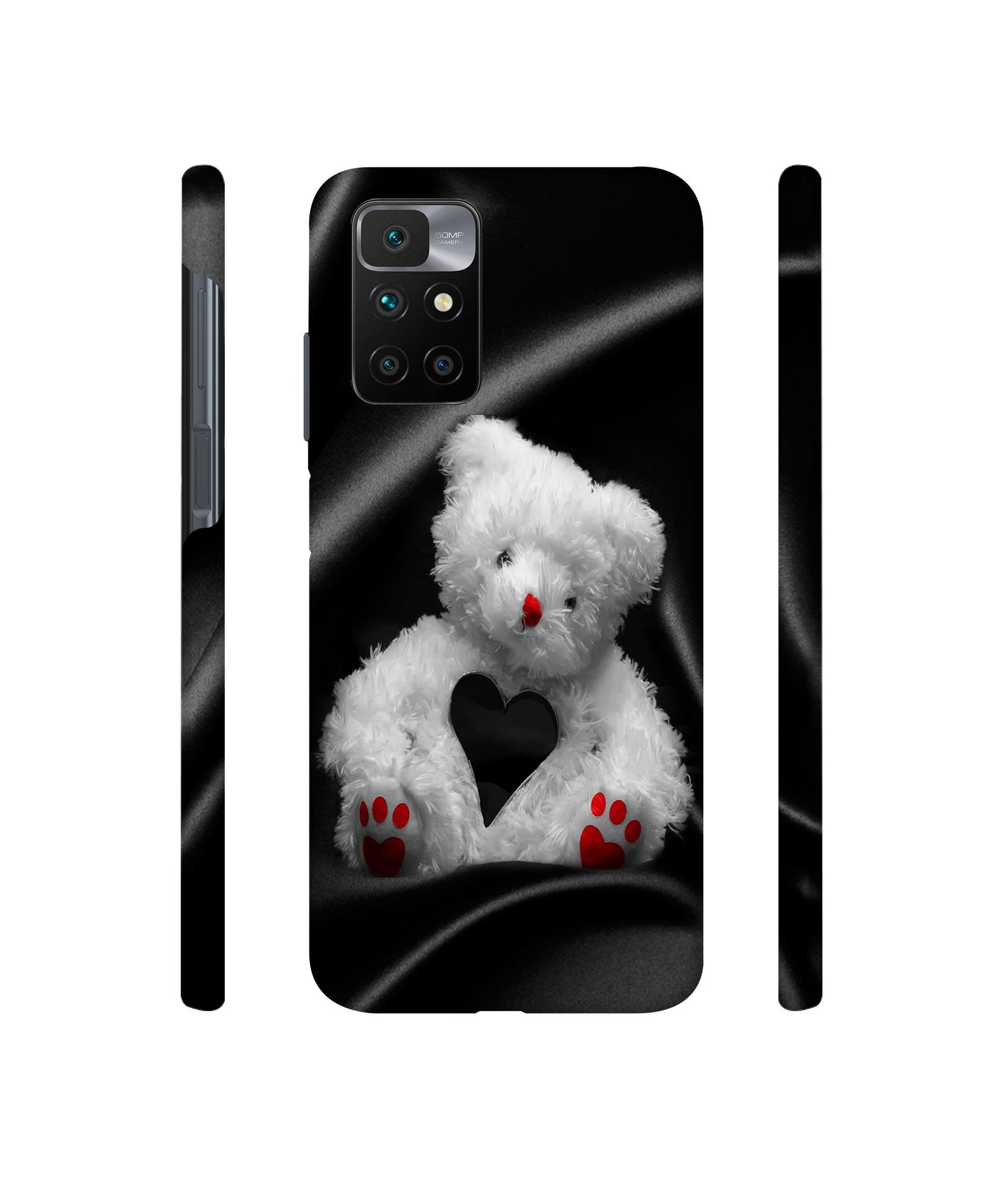 White Teddy Bear Designer Hard Back Cover for Mi Redmi 10 Prime