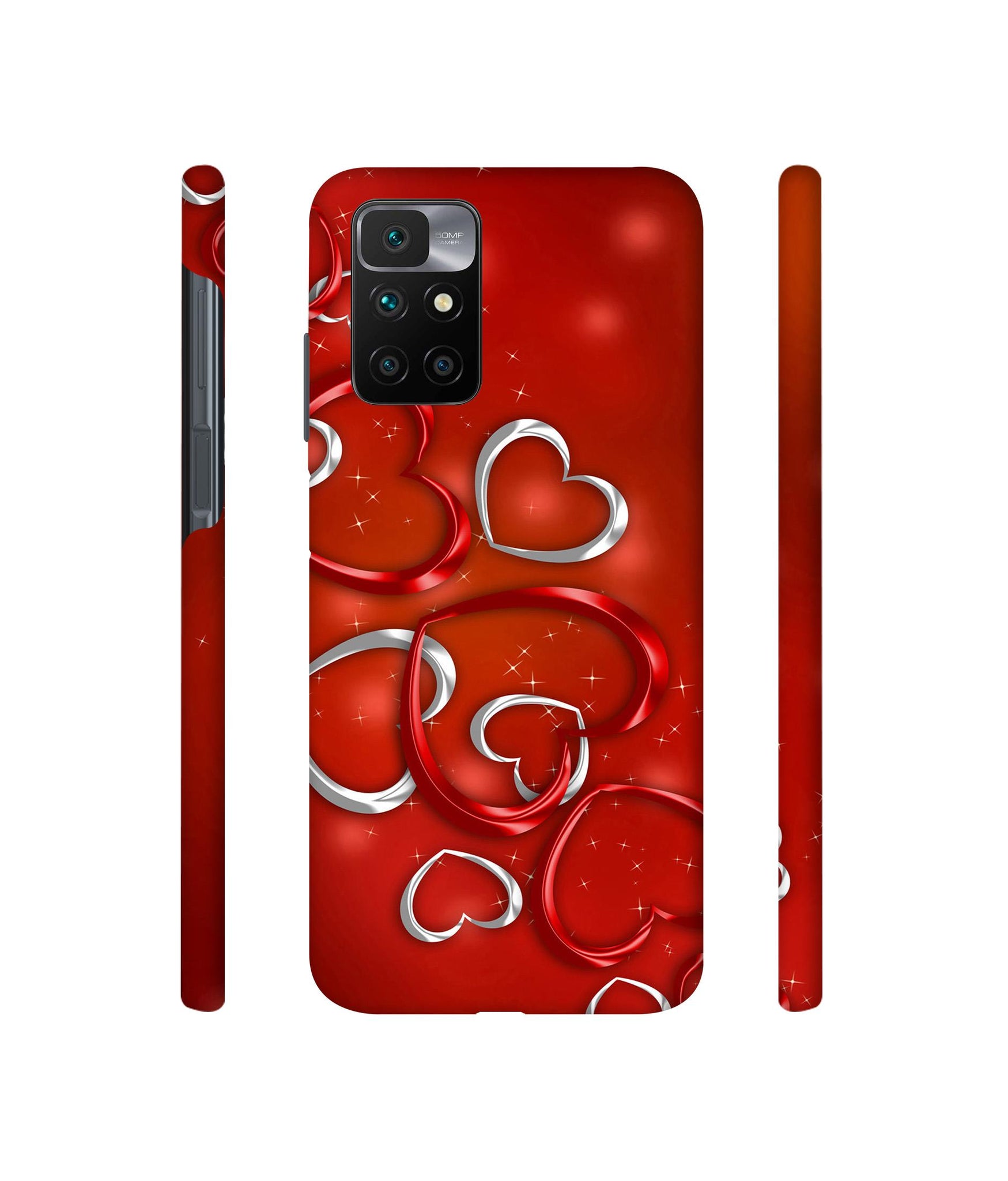 Hearts Designer Hard Back Cover for Mi Redmi 10 Prime